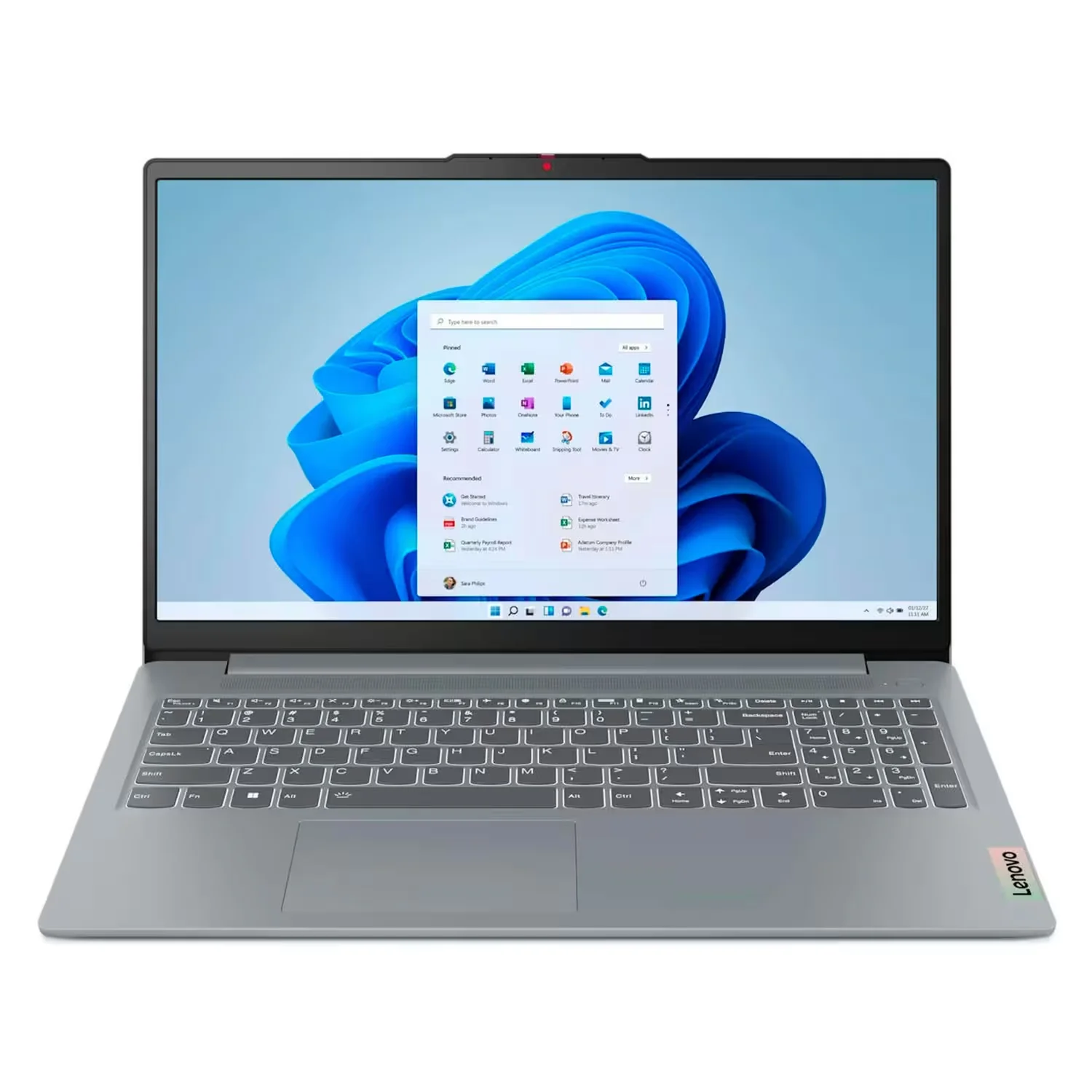 Notebook Lenovo IdeaPad Slim 3 82XB008LUS 15.6" Intel Core i3-N305 256GB SSD 8GB RAM - Cinza