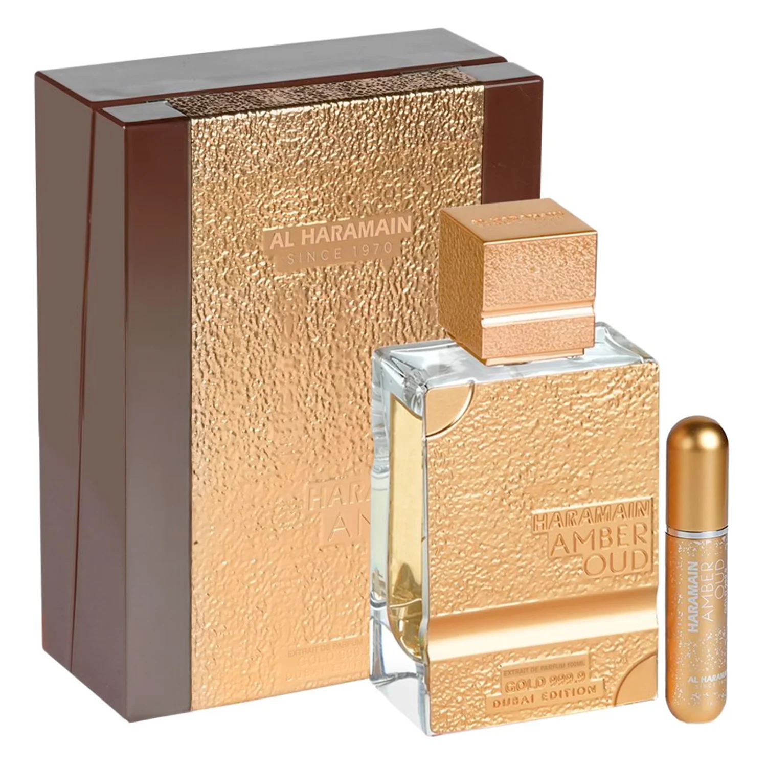 Perfume Al Haramain Amber Oud Gold 999.9 Dubai Edition Extrait de Parfum Unissex 100ml