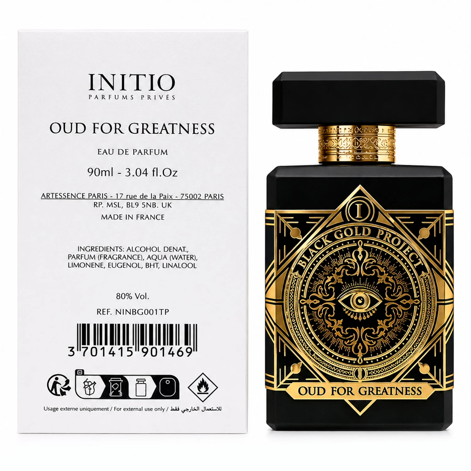 Perfume Initio Oud For Greatness Eau de Parfum Unissex 90ml - (Tester)