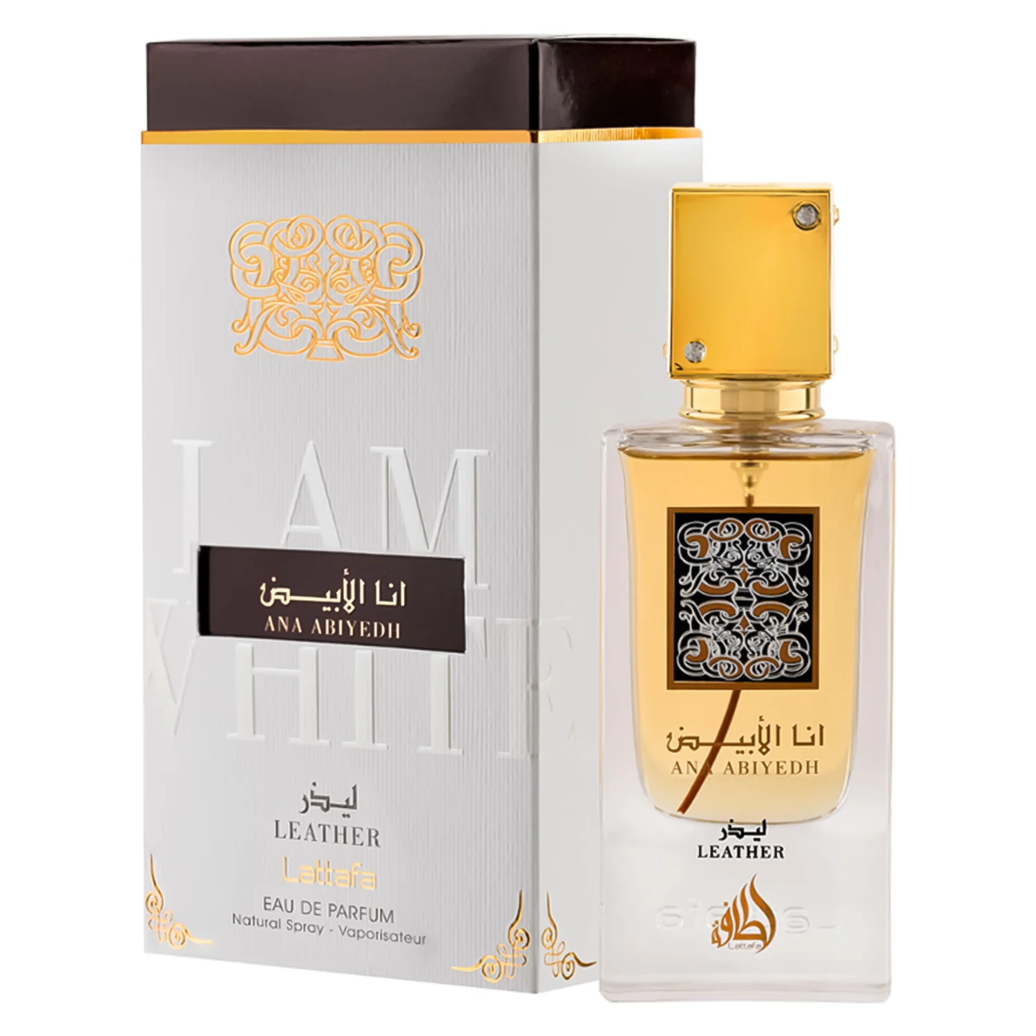 Perfume Lattafa Ana Abiyedh Leather Eau de Parfum Unissex 60ml