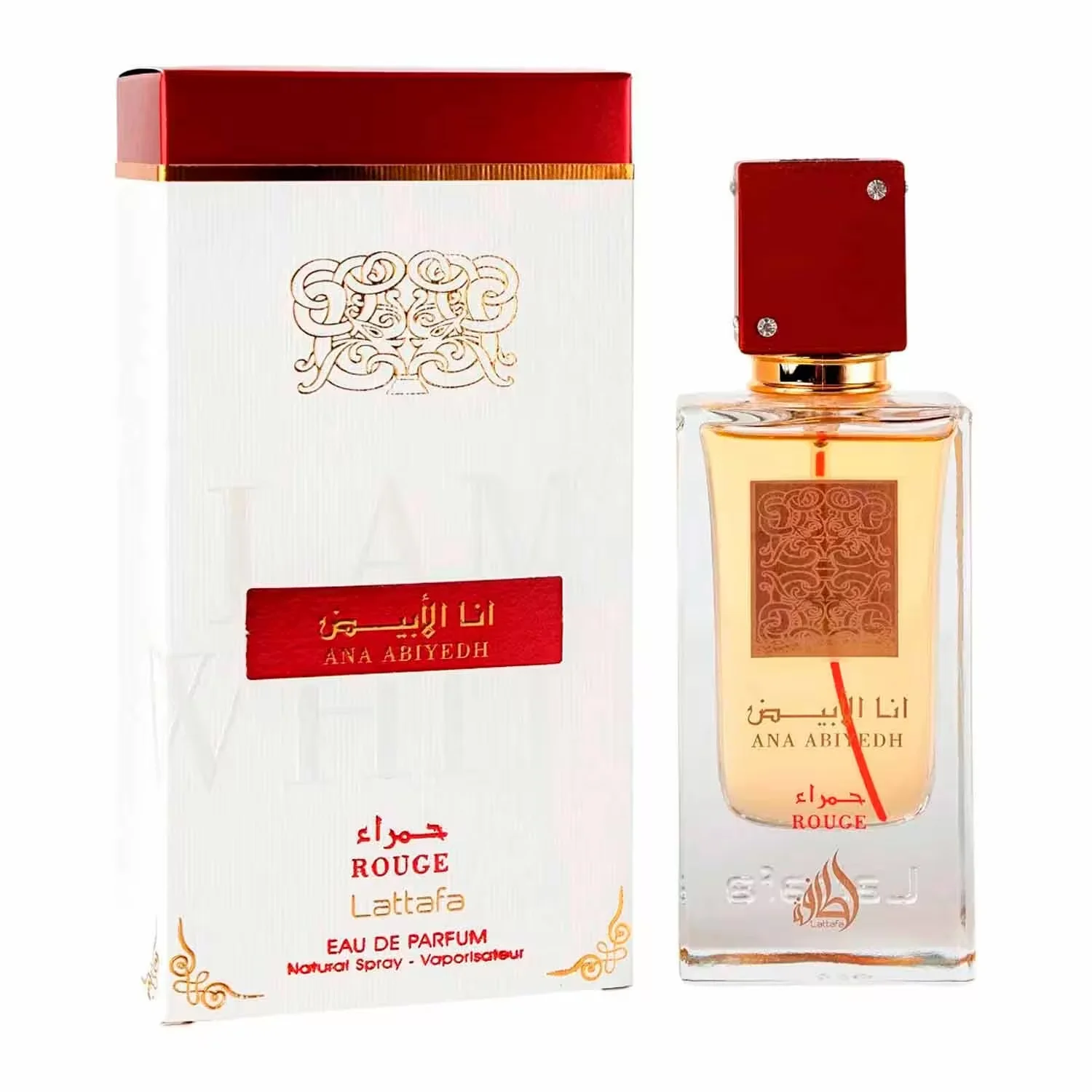 Perfume Lattafa Ana Abiyedh Rouge Eau de Parfum Unissex 60ml