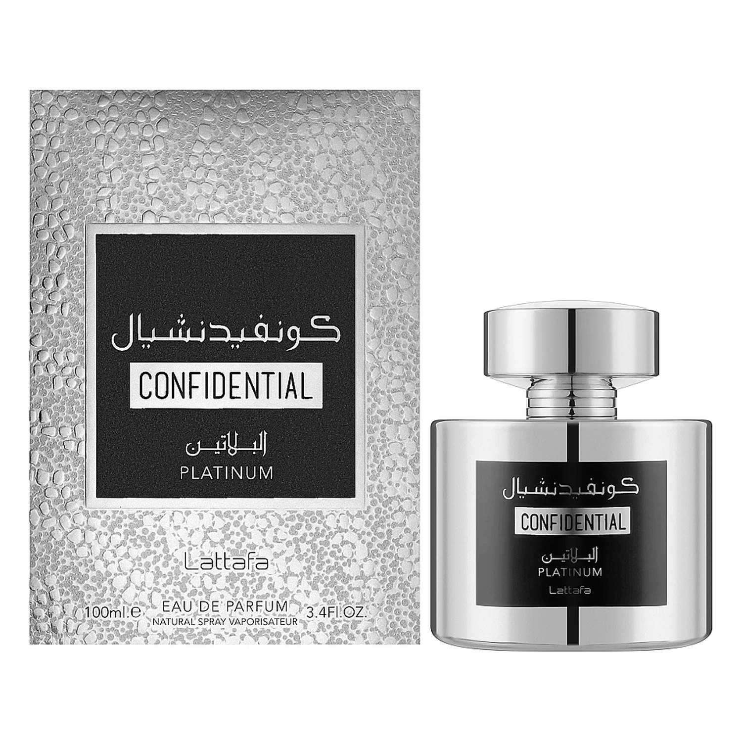 Perfume Lattafa Confidential Platinum Eau De Parfum Masculino 100ml
