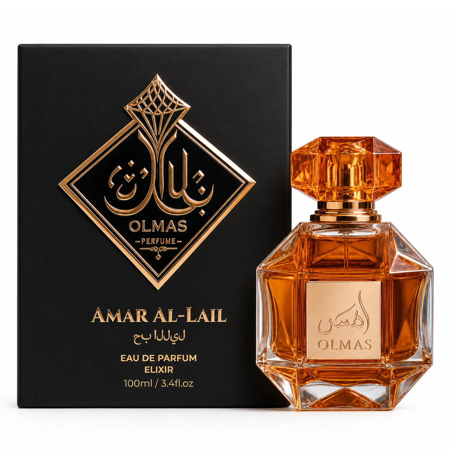 Perfume Olmas Amar AL-Lail Elixir Eau de Parfum Masculino 100ml