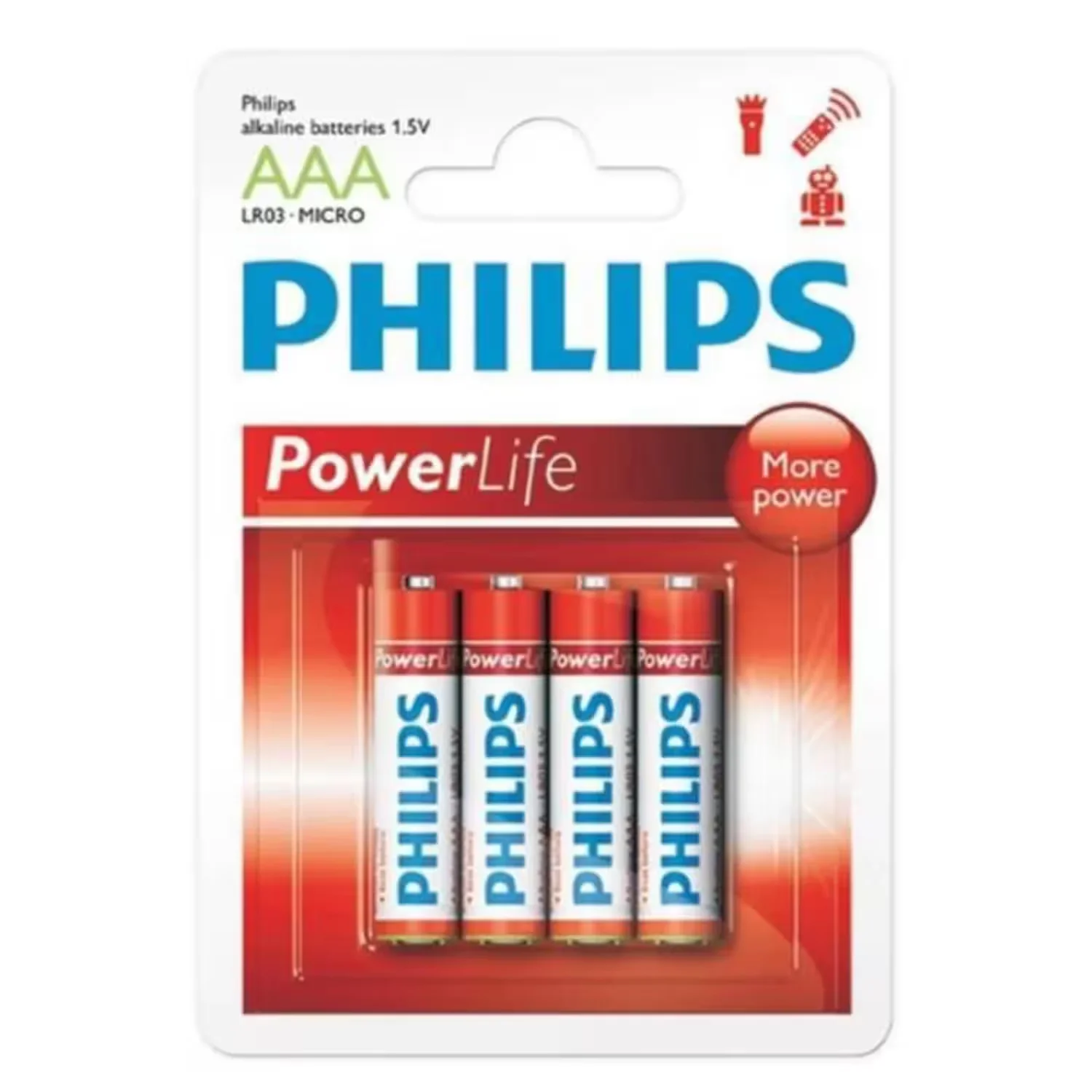 Pilha Philips AAA Alcalina LR03-P4B/97 - 4 unidades