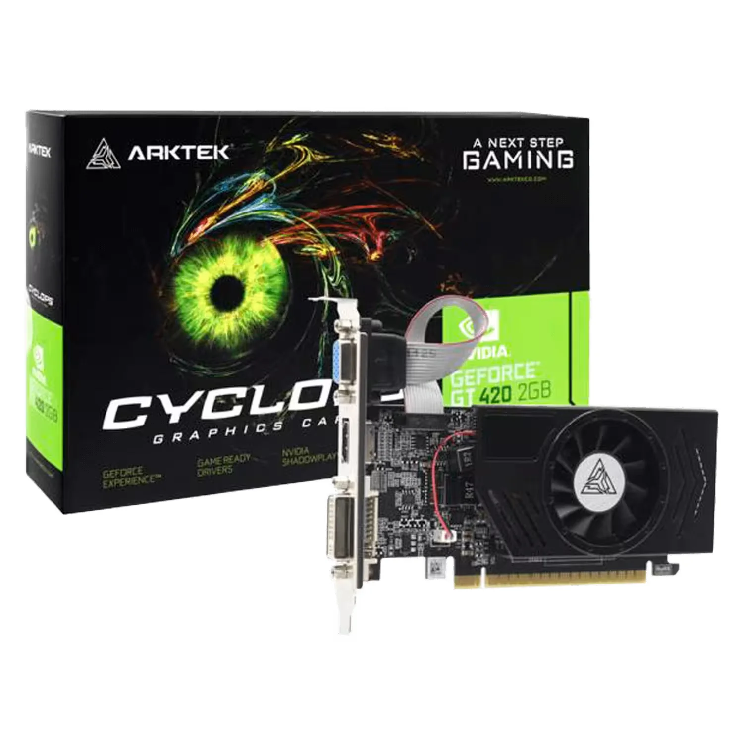 Placa de Vídeo Arktet Cyclops Gaming NVIDIA GeForce GT-420 2GB DDR3 - AKN420D3S2GL1