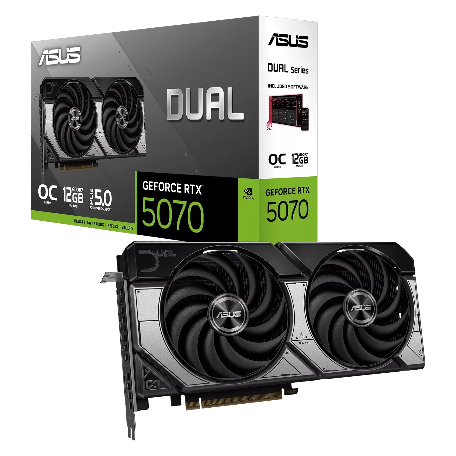 Placa de Vídeo Asus Dual NVIDIA GeForce RTX-5070 12GB GDDR7 - DUAL-RTX5070-12G