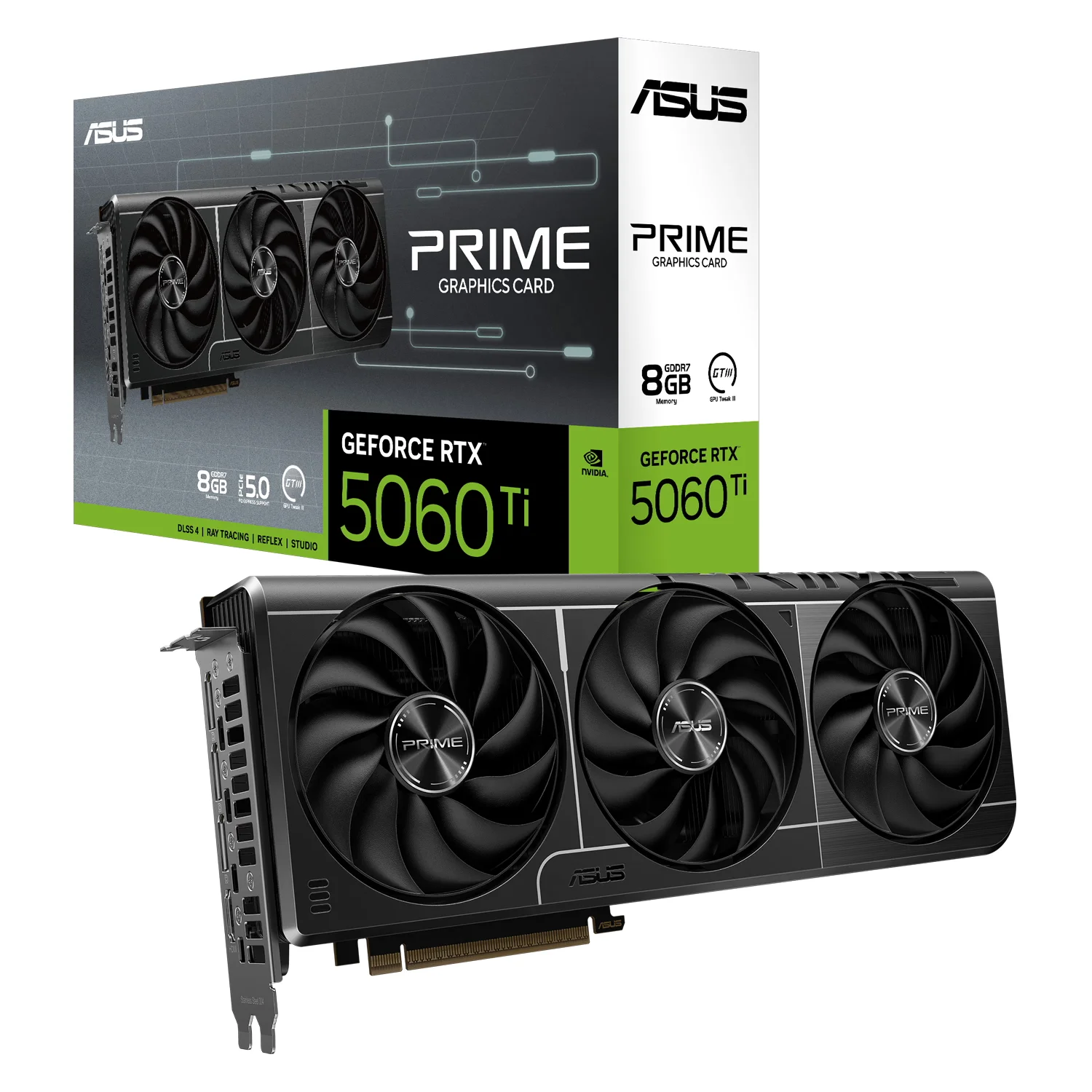 Placa de Vídeo Asus Prime NVIDIA GeForce RTX-5060Ti 8GB GDDR7 - PRIME-RTX5060TI-8G