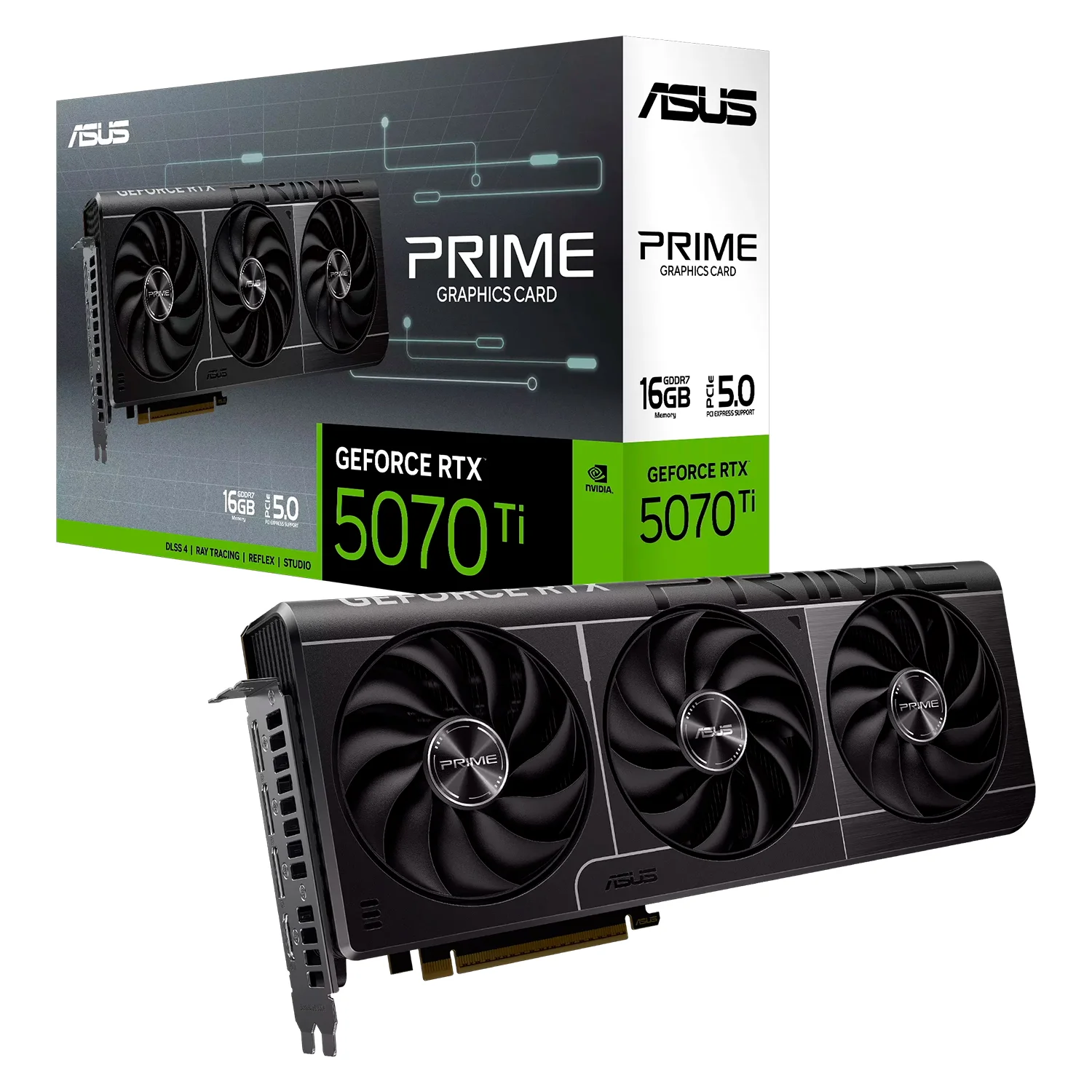 Placa De Vídeo Asus Prime NVIDIA GeForce RTX-5070Ti 16GB GDDR7 - PRIME-RTX5070TI-16G