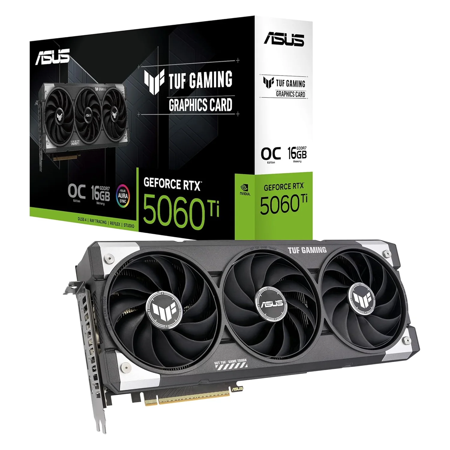 Placa de Video Asus TUF Gamin NVIDIA GeForce RTX-5060Ti 16GB GDDR7 - TUF-RTX5060TI-16G-GAMING