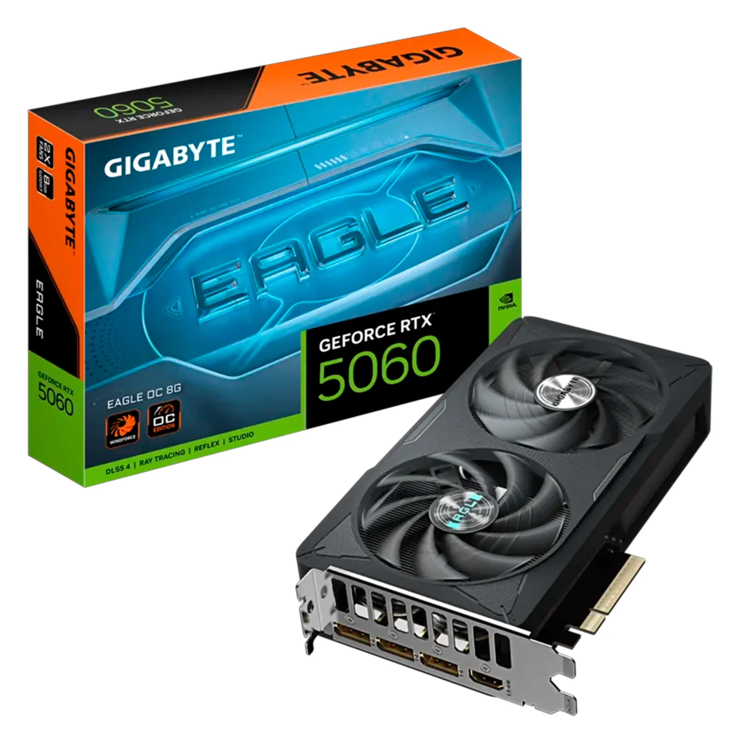 Placa de Vídeo Gigabyte Eagle OC NVIDIA GeForce RTX 5060 8GB GDDR7 - GV-N5060EAGLE OC-8GD