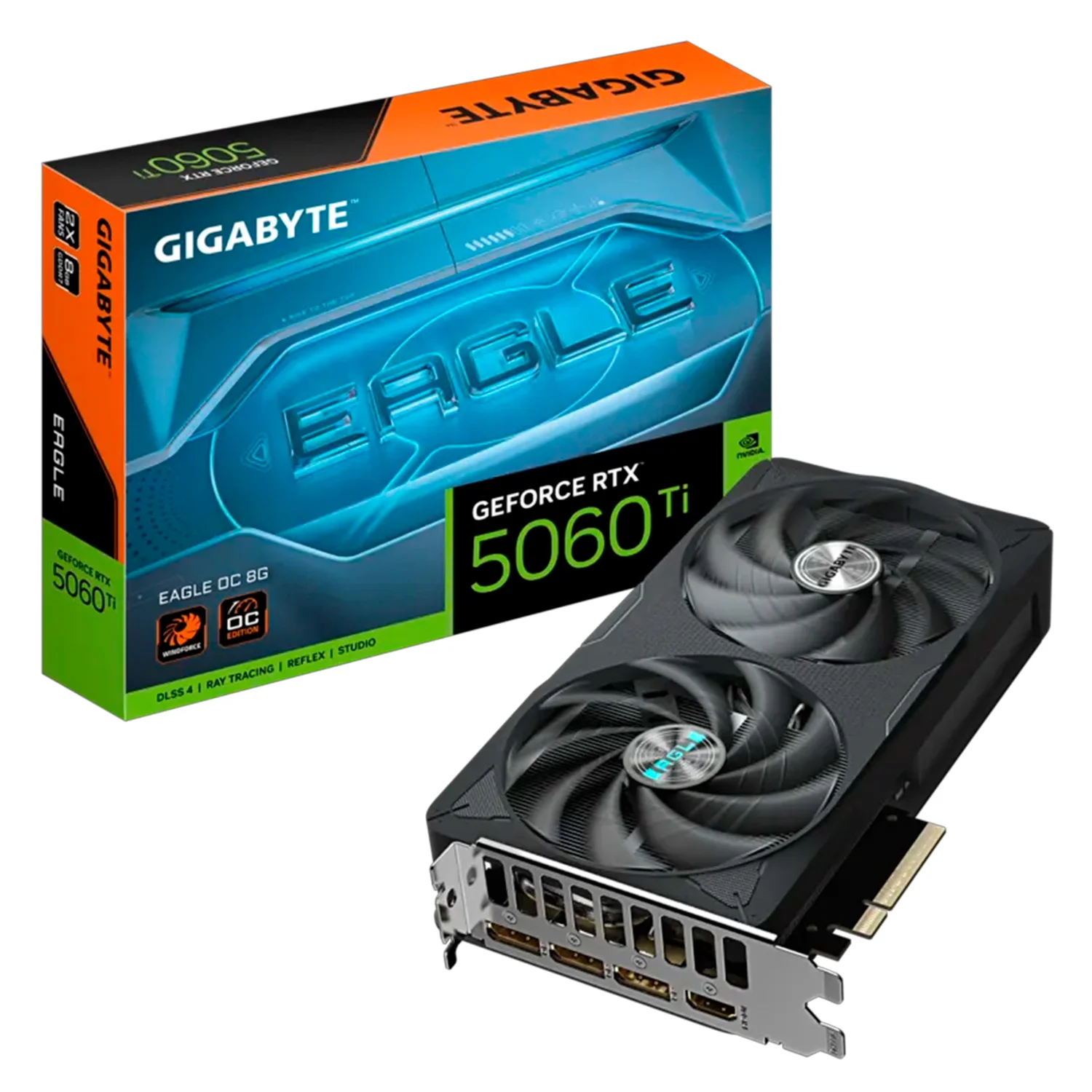 Placa de Vídeo Gigabyte Eagle OC NVIDIA GeForce RTX 5060TI 8GB GDDR7 - GV-N506TEAGLE OC-8GD