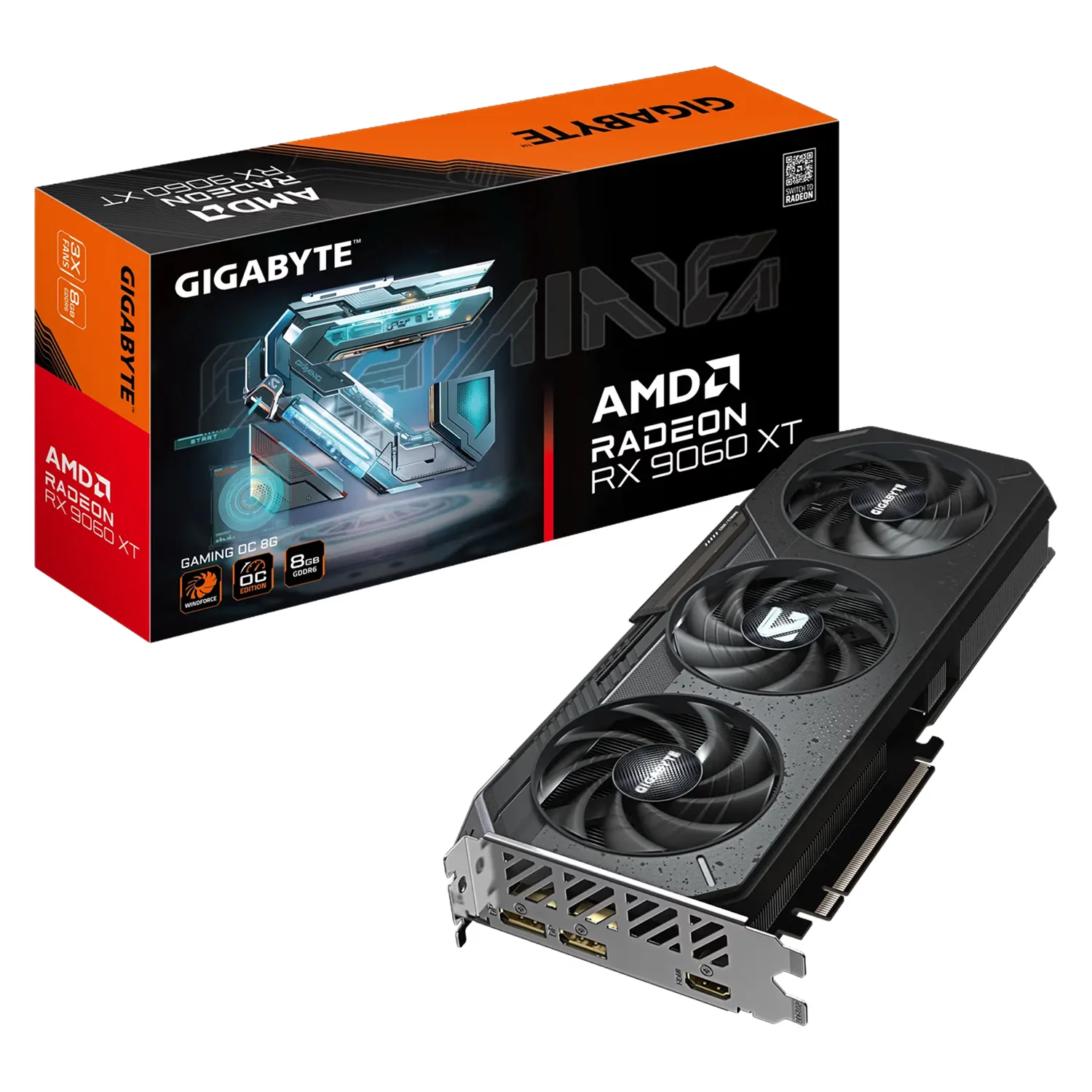 Placa de Vídeo Gigabyte Gaming OC AMD Radeon RX-060XT 8GB GDDR6 - GV-R9060XTGAMING