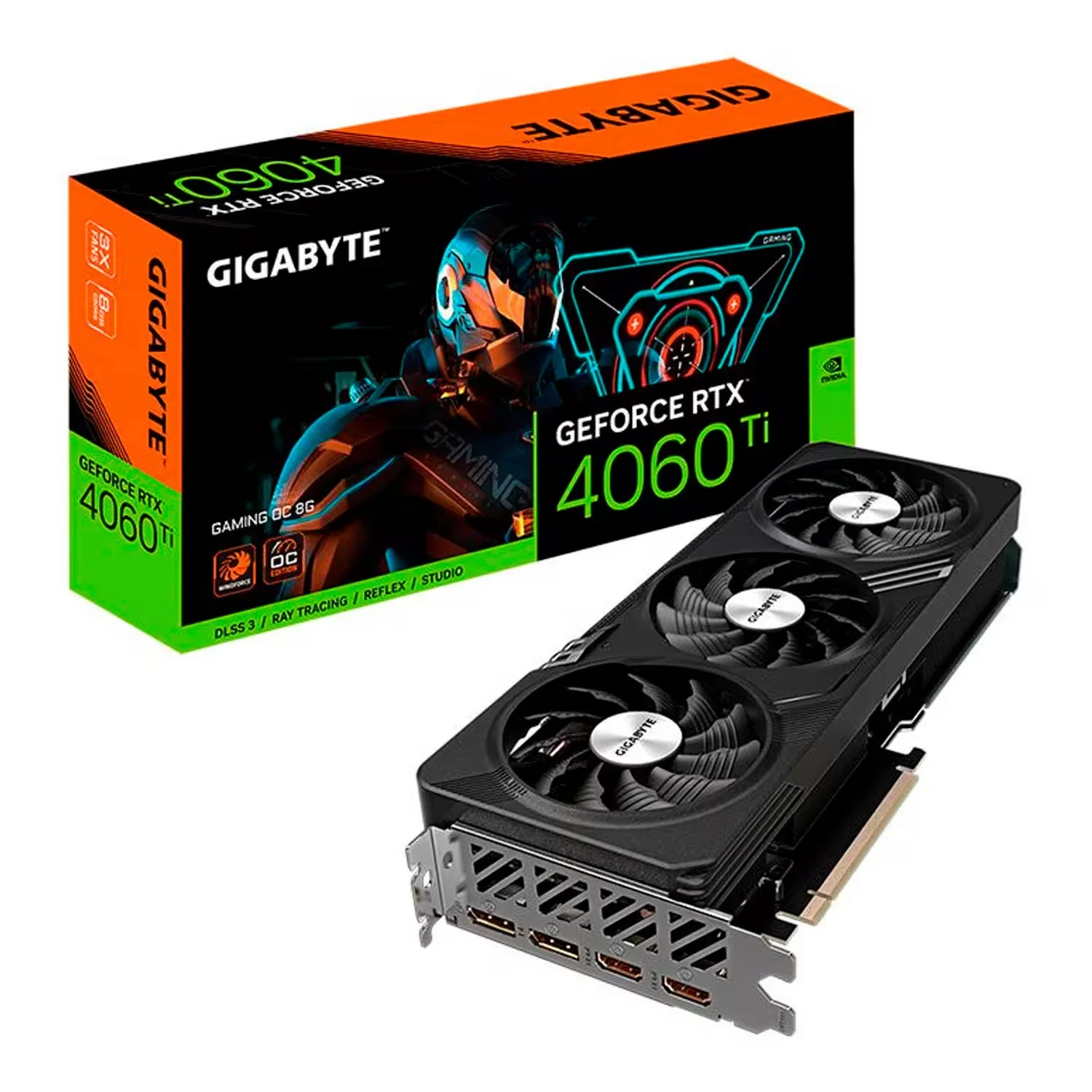 Placa de Vídeo Gigabyte Gaming OC  NVIDIA GeForce RTX 4060Ti 8GB GDDR6 - GV-N406TGAMING OC-8GD