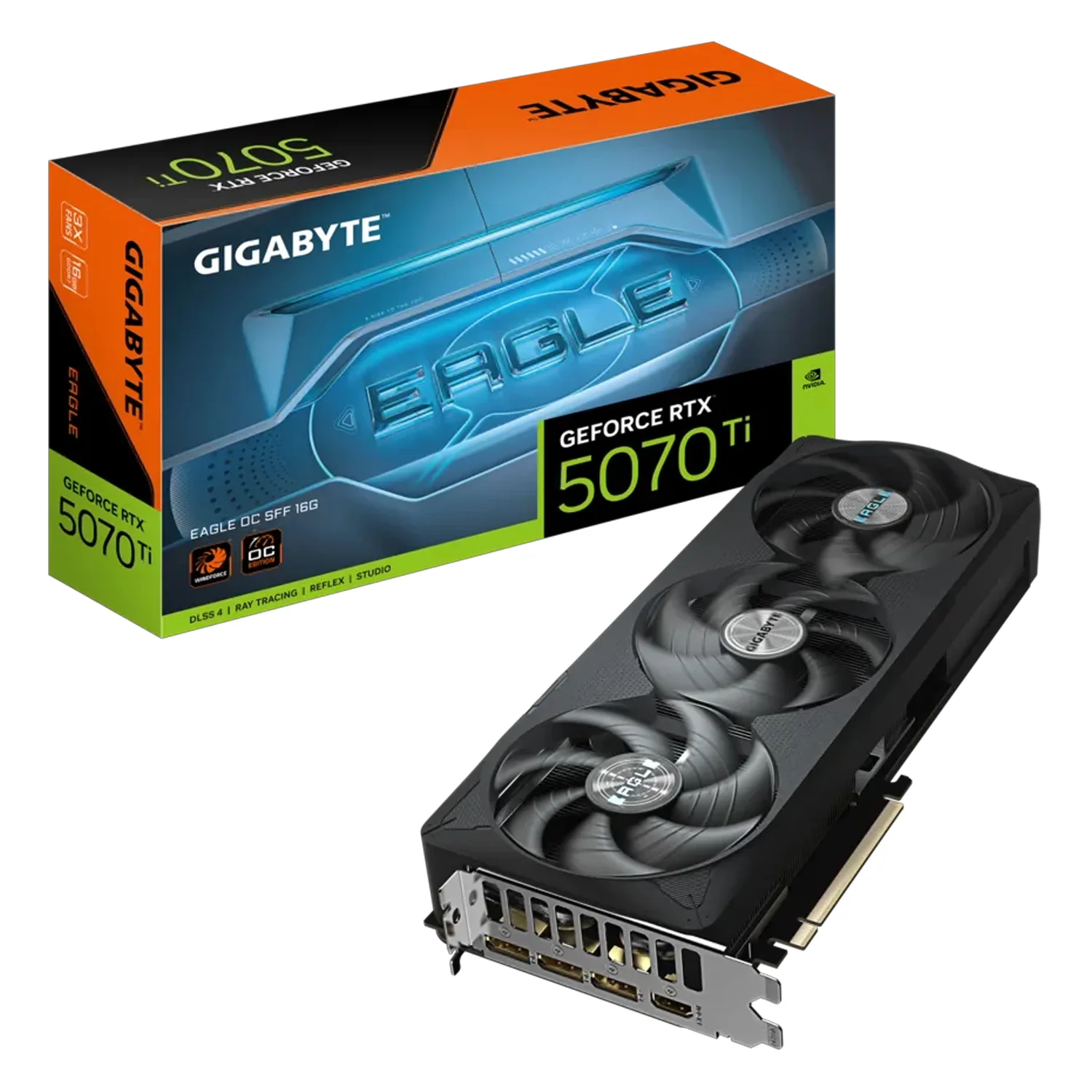 Placa de Vídeo Gigabyte NVIDIA GeForce RTX 5070 Ti Eagle OC Edition 16GB GDDR7 - GV-N507TEAGLE OC-16GD