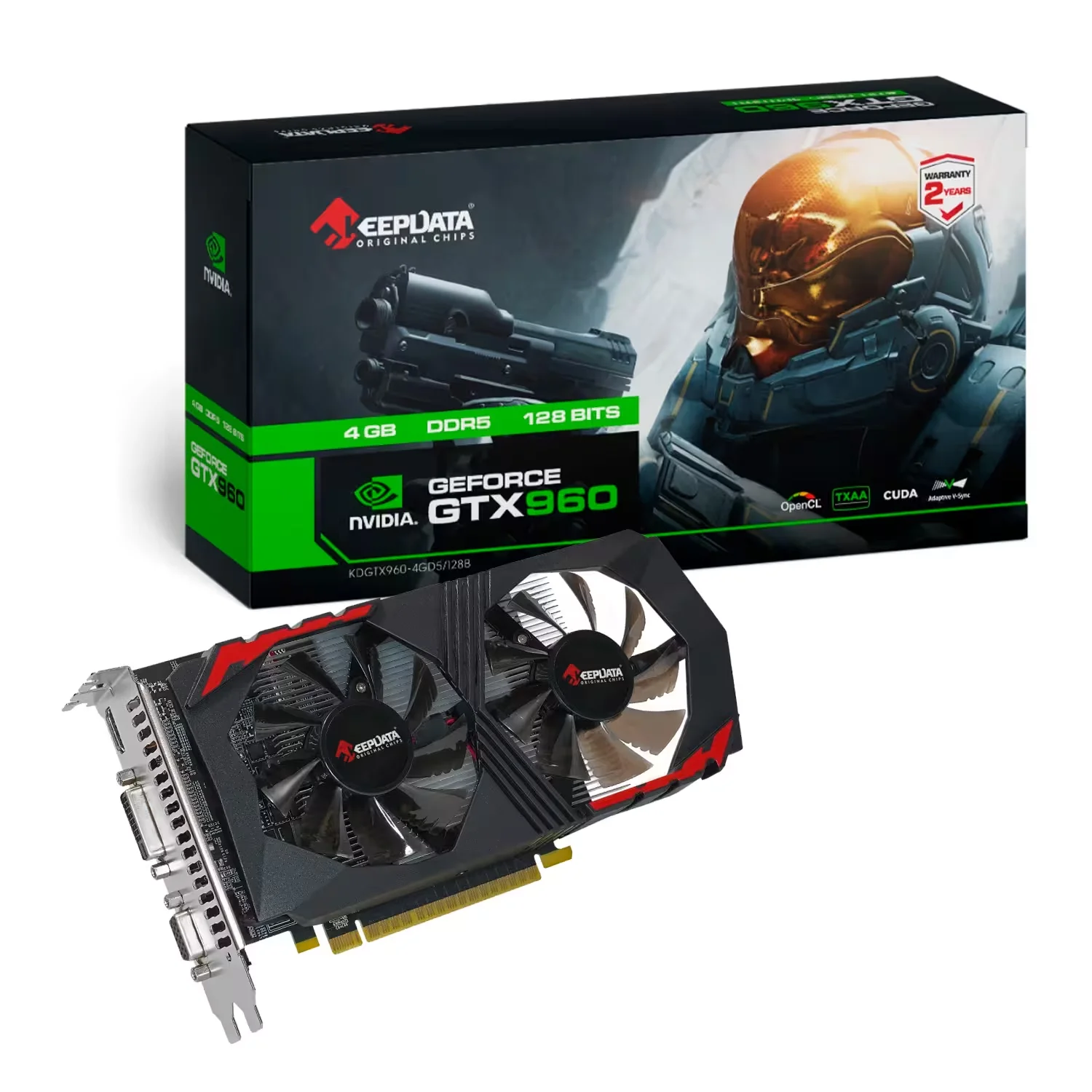 Placa de Vídeo Keepdata GEF GTX960 NVIDIA GeForce GTX960 4GB DDR5