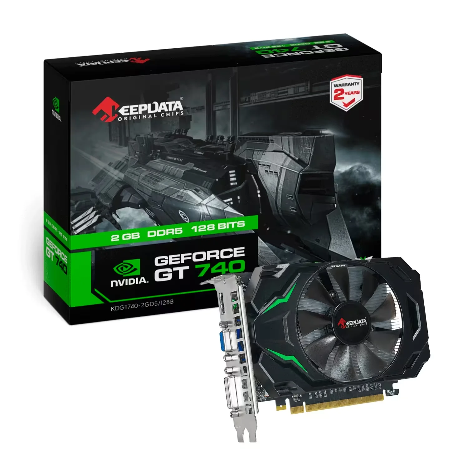 Placa de Vídeo Keepdata NVIDIA GeForce GT-740 2GB DDR5