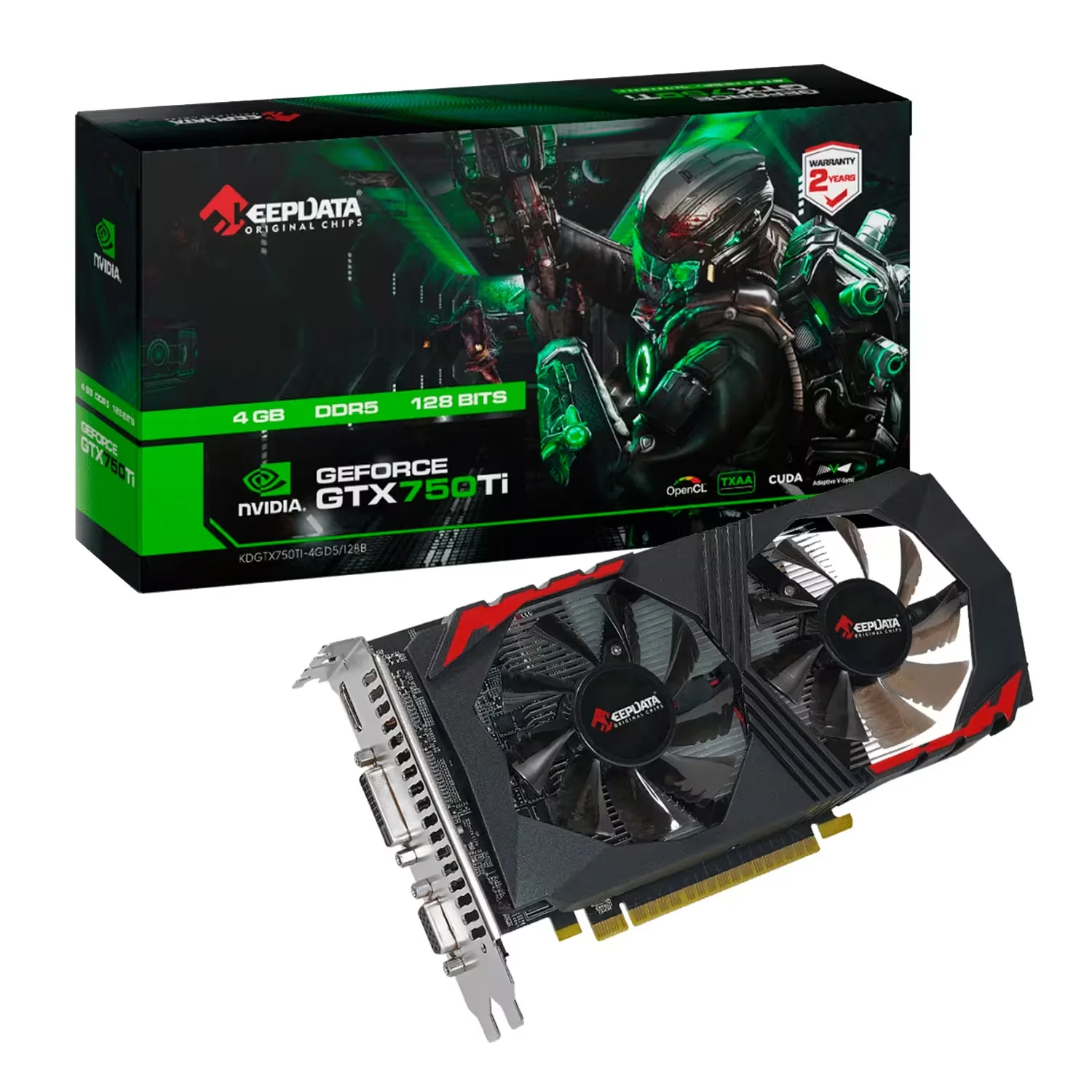 Placa de Vídeo Keepdata NVIDIA GeForce GTX750 Ti 4GB DDR5
