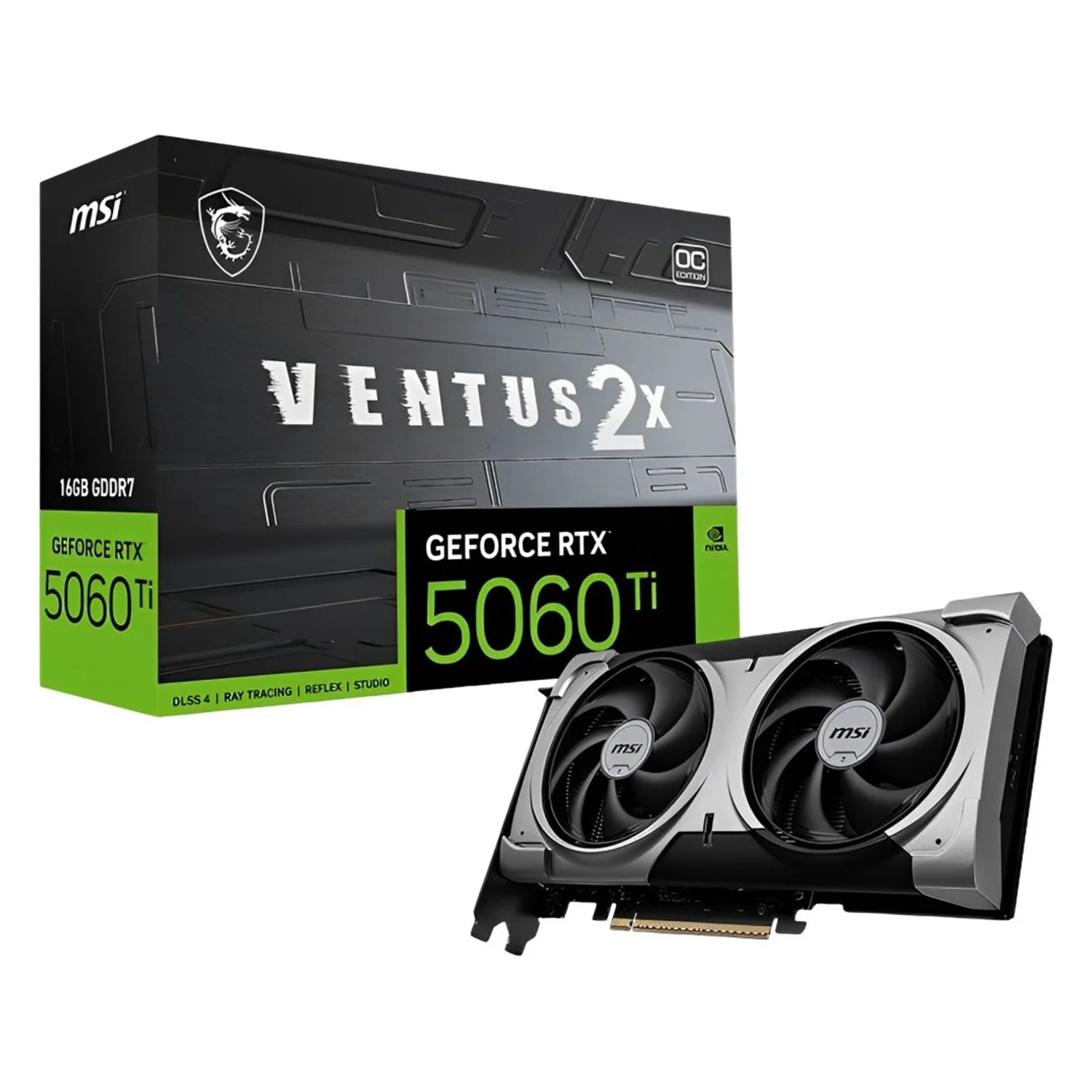 Placa de Vídeo MSI Gaming OC NVIDIA GeForce RTX-5060Ti 16GB GDDR7 - 912-V535