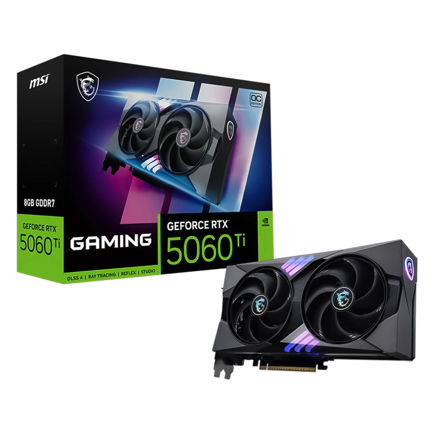 Placa de Vídeo MSI Gaming OC NVIDIA GeForce RTX-5060Ti 8GB GDDR7 - 912-V536