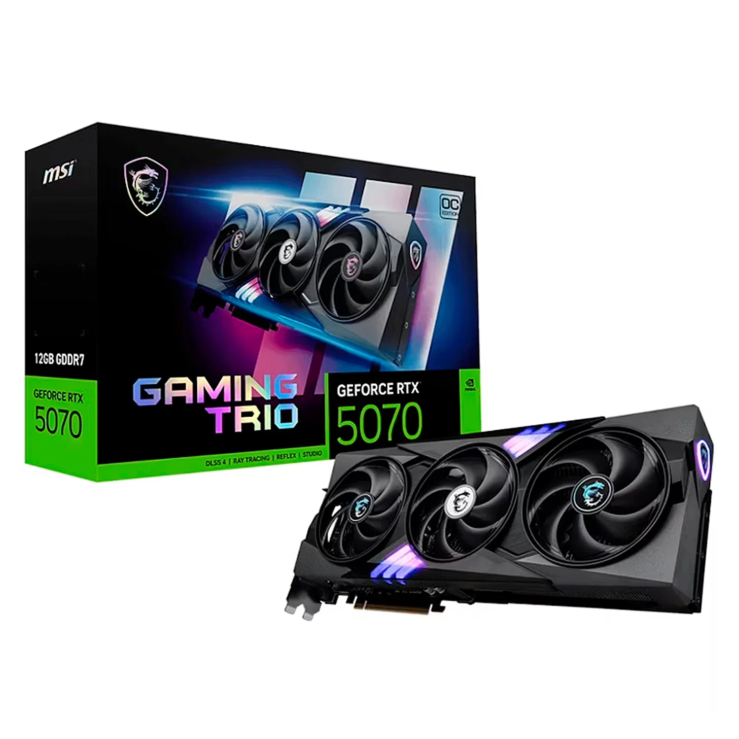 Placa de Vídeo MSI Gaming Trio OC NVIDIA GeForce RTX-5070 12GB GDDR7 - 12-V532