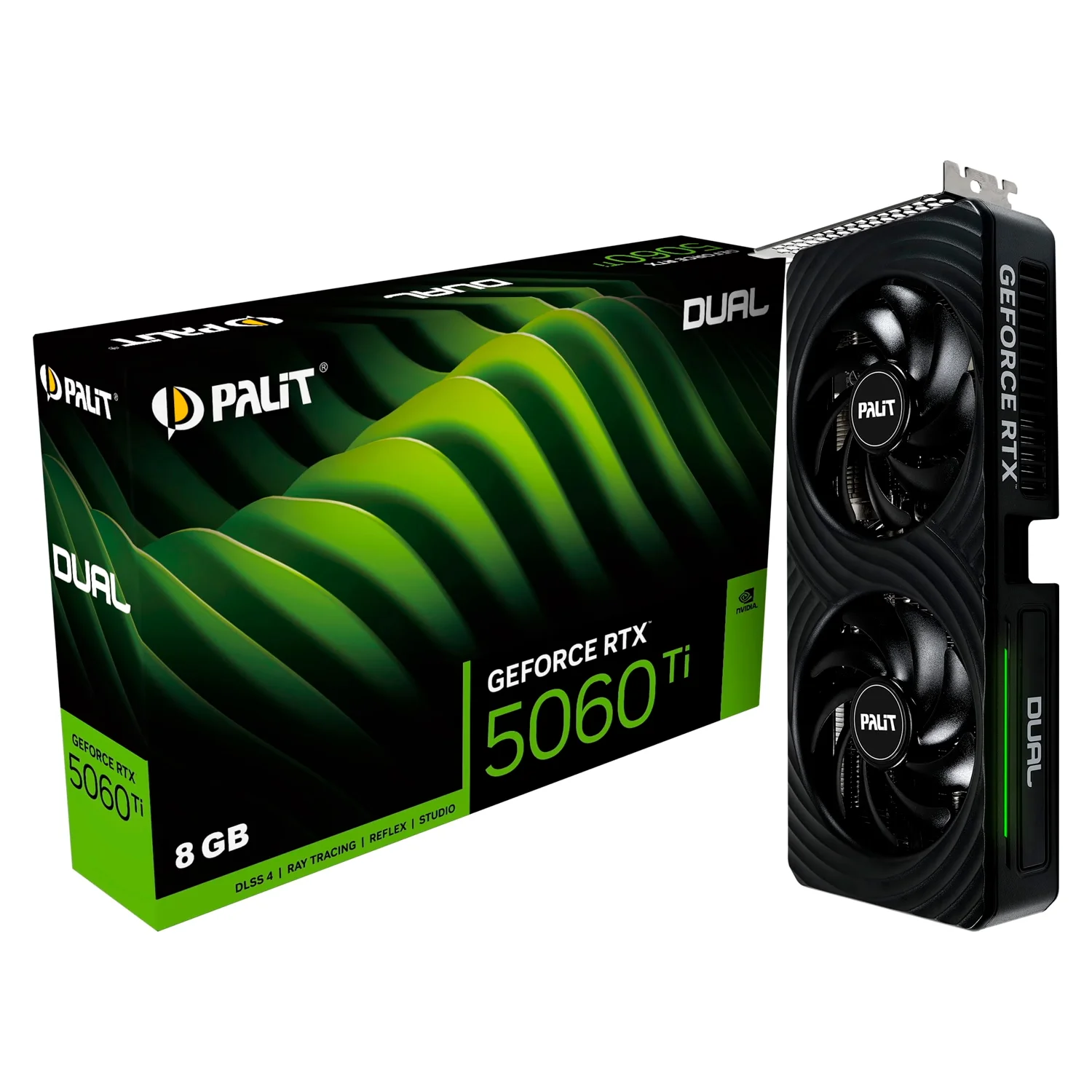 Placa de Vídeo Palit Dual OC NVIDIA Geforce RTX-5060Ti 8GB GDDR7 - NE7506TT19P1-GB2062D
