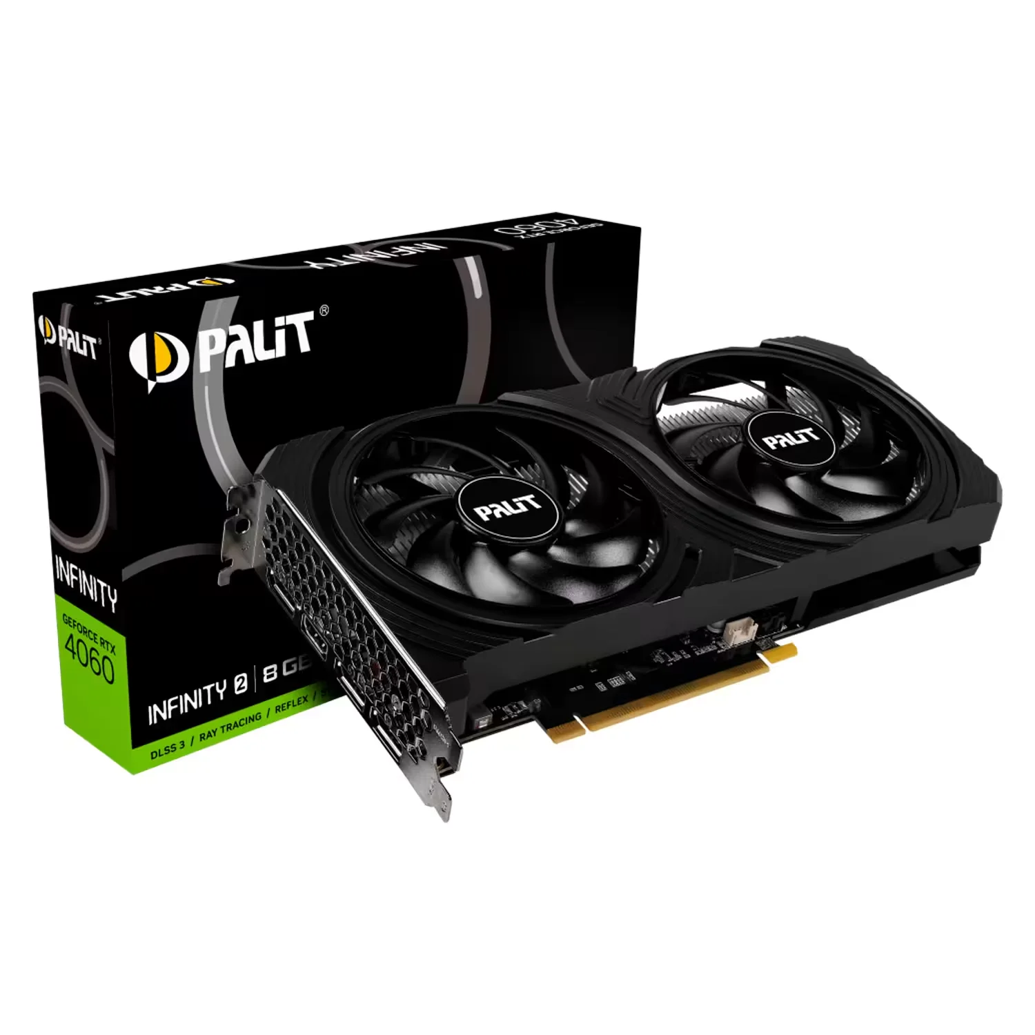 Placa de Vídeo Palit Infinity 2 NVIDIA GeForce RTX 4060 8GB GDDR6 NE64060019P1-1070L