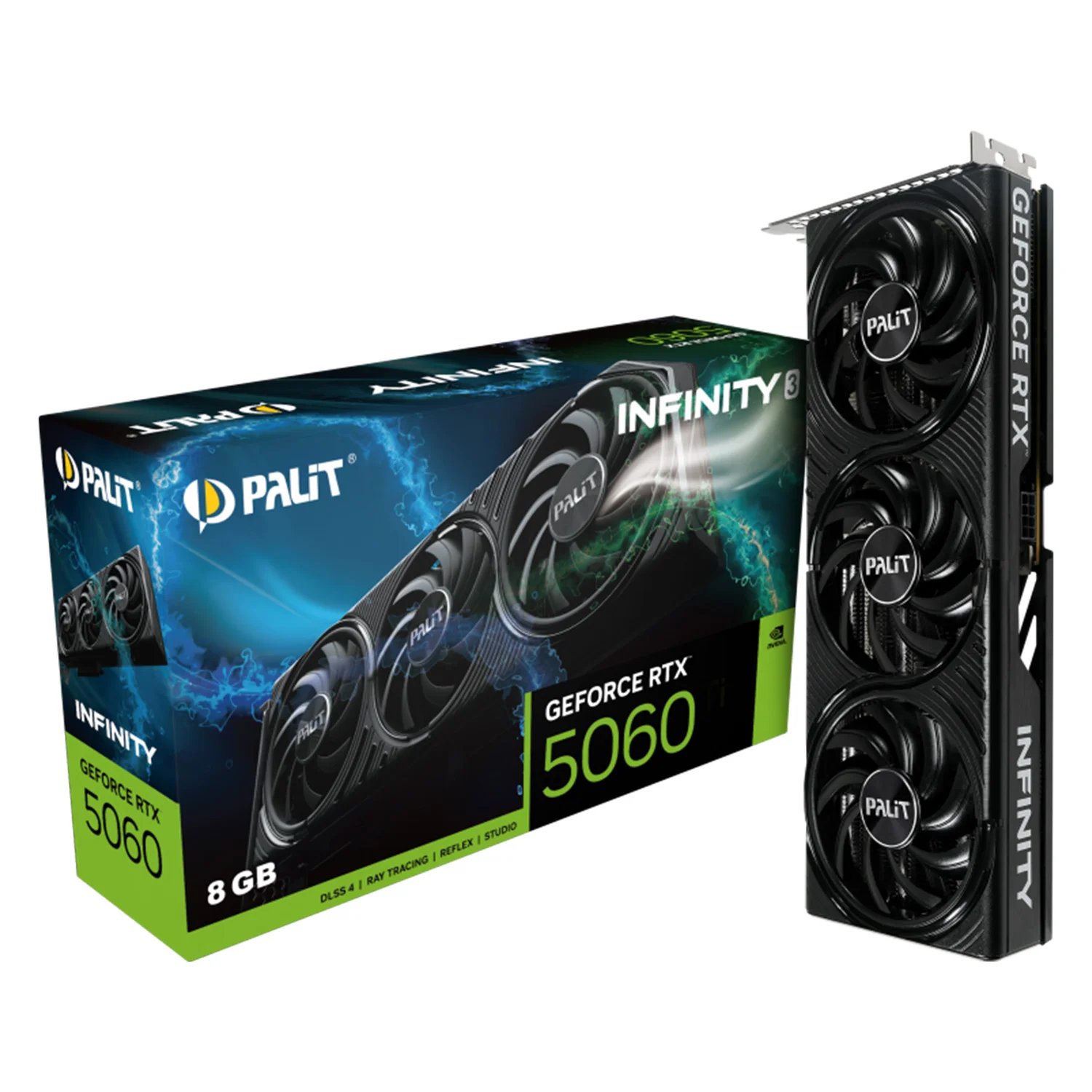 Placa de Vídeo Palit Infinity 3 NVIDIA GeForce RTX-5060 8GB GDDR7 - NE75060019P1-GB2063S
