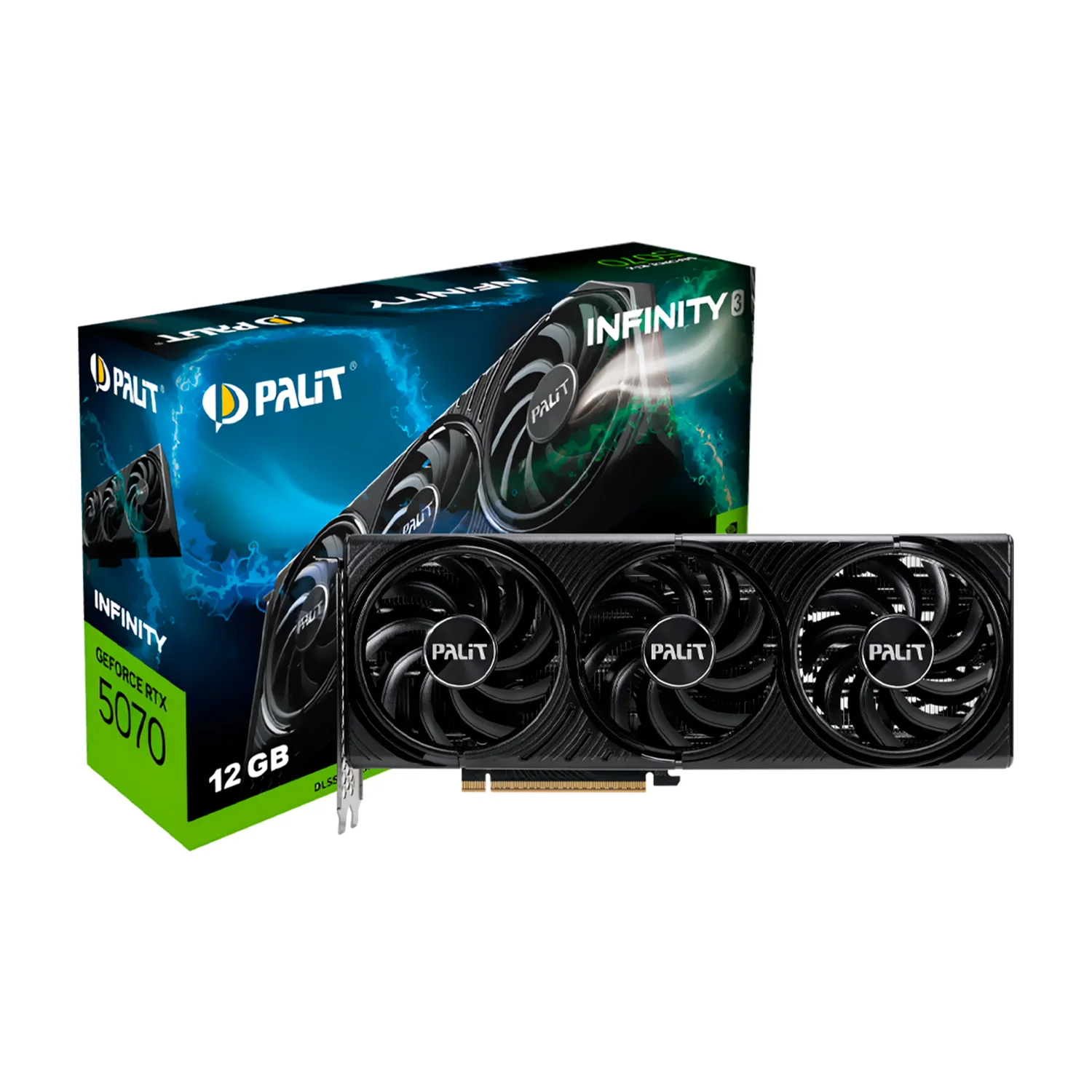 Placa de Vídeo Palit NVIDIA GeForce RTX 5070 Infinity 3 12GB GDDR7 - NE75070019K9-GB2050S