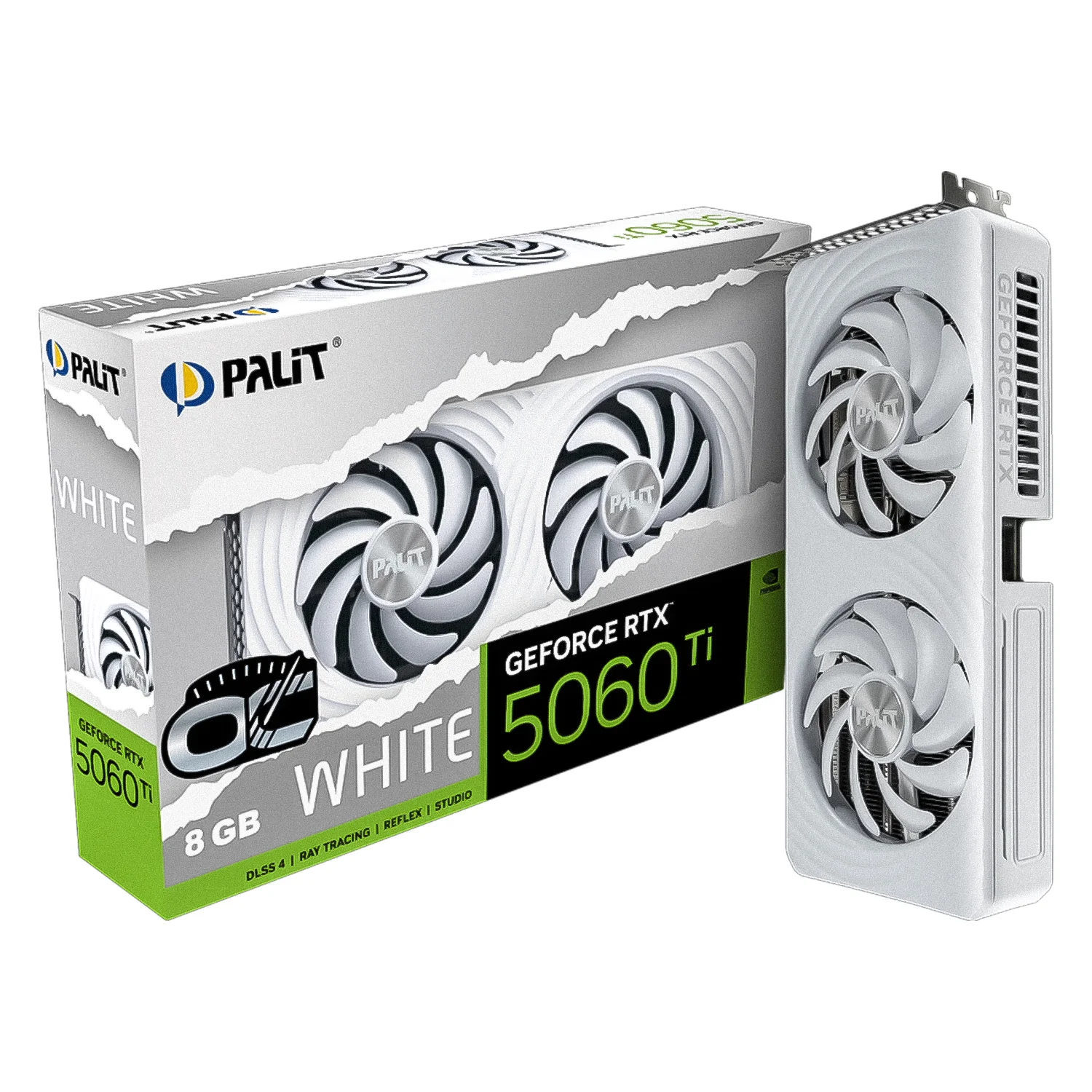 Placa de Vídeo Palit White OC NVIDIA GeForce RTX-5060Ti 8GB GDDR7 - NE7506TU19P1-GB2062M