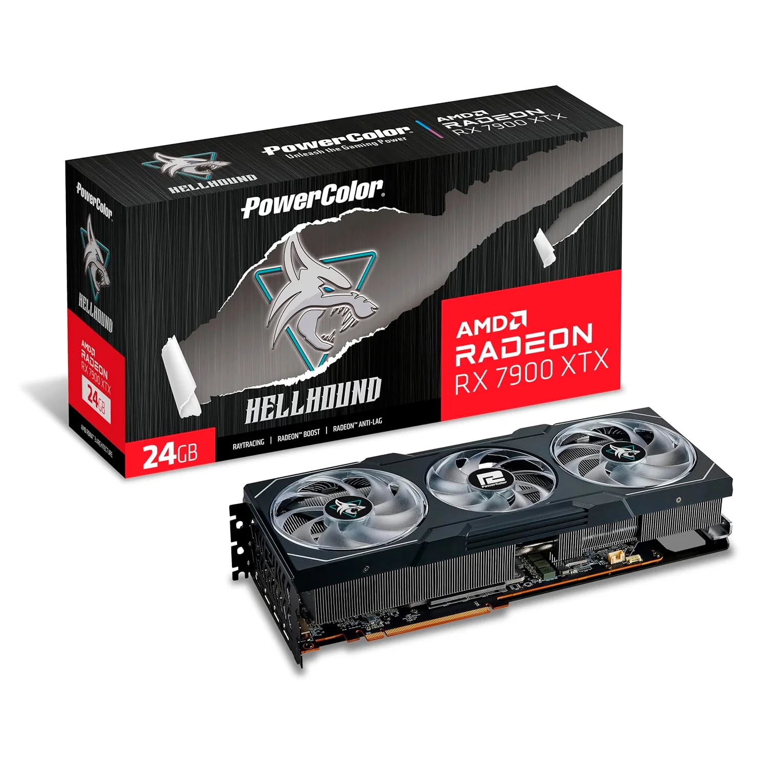 Placa de Vídeo Power Color Hellbound OC Radeon RX7900 XTX 24GB GDDR6 - RX7900XTX 24G-L