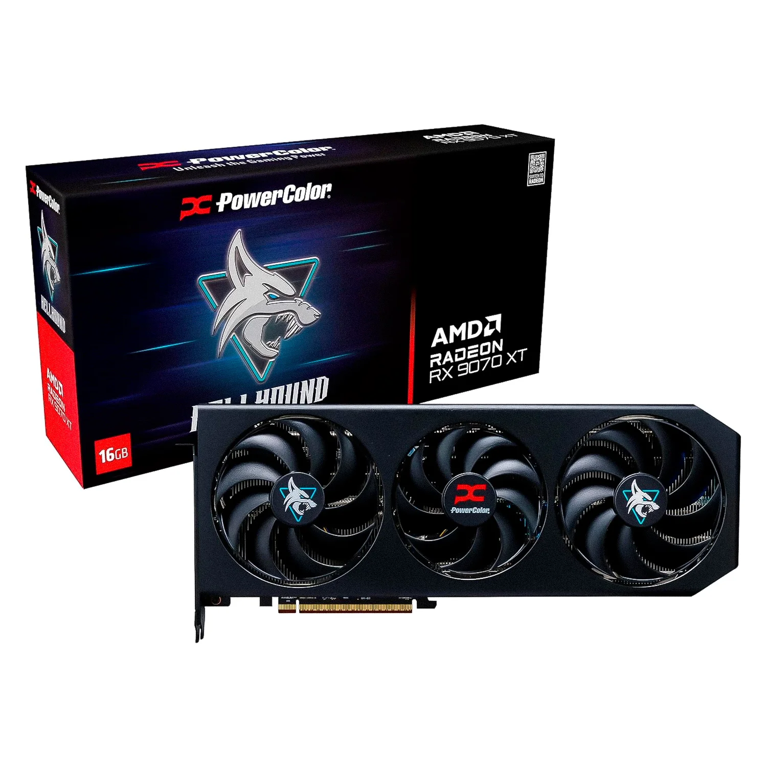 Placa de Vídeo PowerColor Hellhound AMD Radeon RX-9070XT 16GB GDDR6 - 16G-L/OC