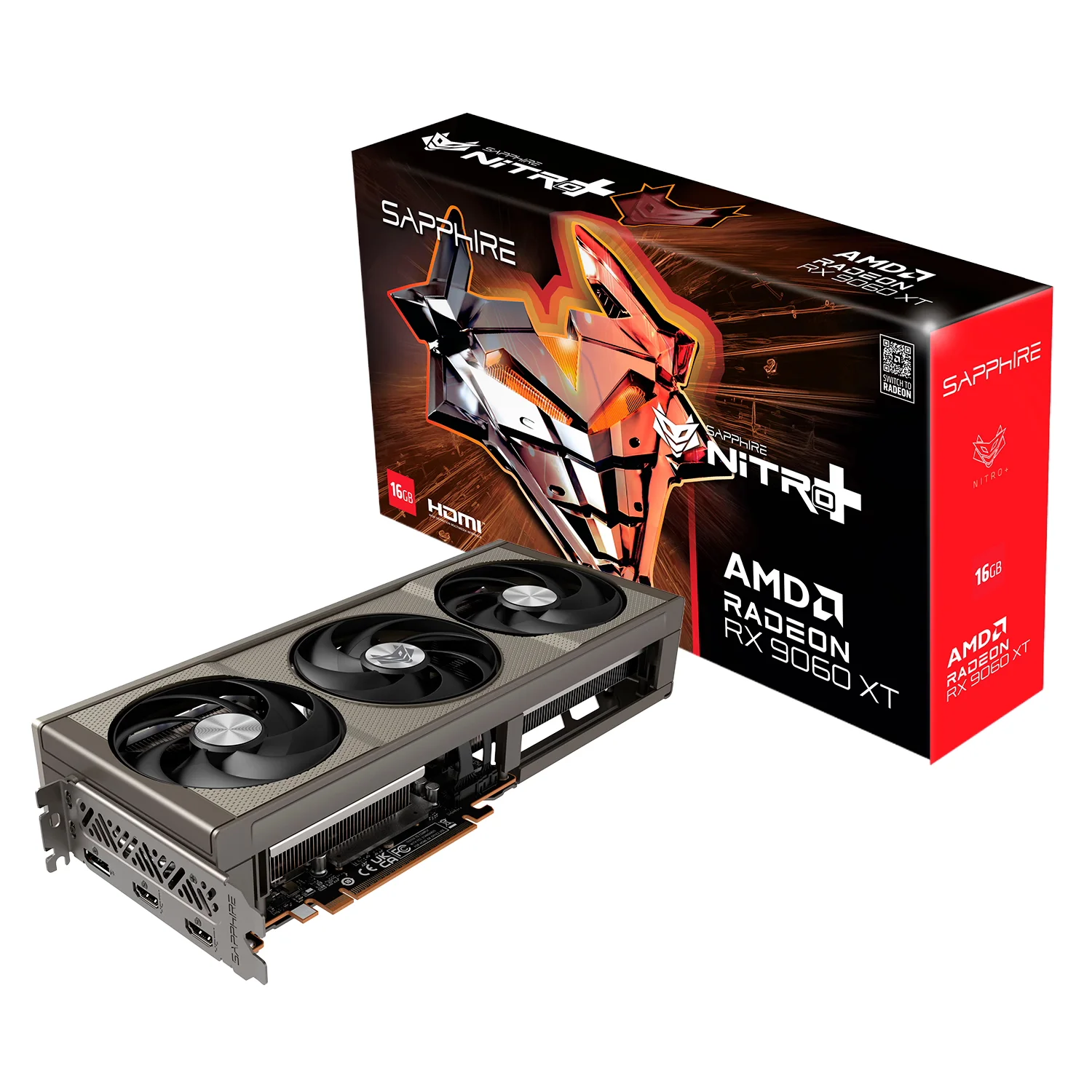 Placa de Vídeo Sapphire Gaming Nitro+ OC Radeon RX 9060XT 16GB GDDR6 - 11350-01-20G