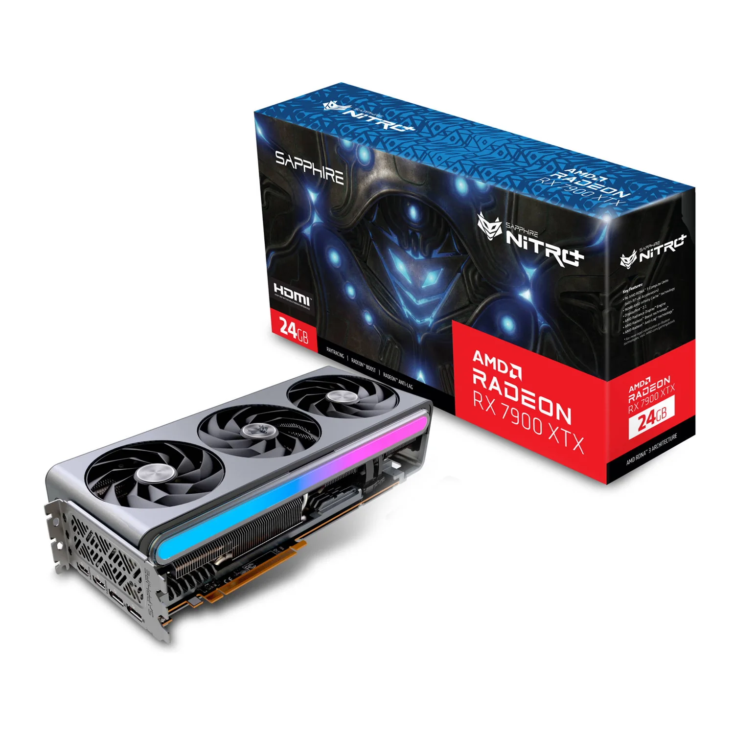 Placa de Vídeo Sapphire Nitro+ OC AMD Radeon RX-7900 XTX 24GB GDDR6