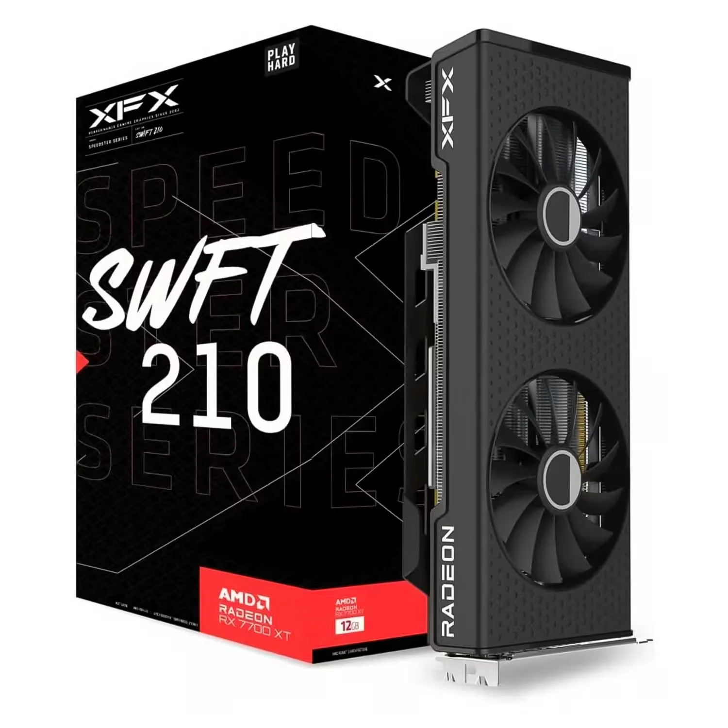 Placa de Vídeo XFX Speedster SWFT 210 AMD Radeon RX 7700 XT 12GB GDDR6 - RX-77TSWFTFP