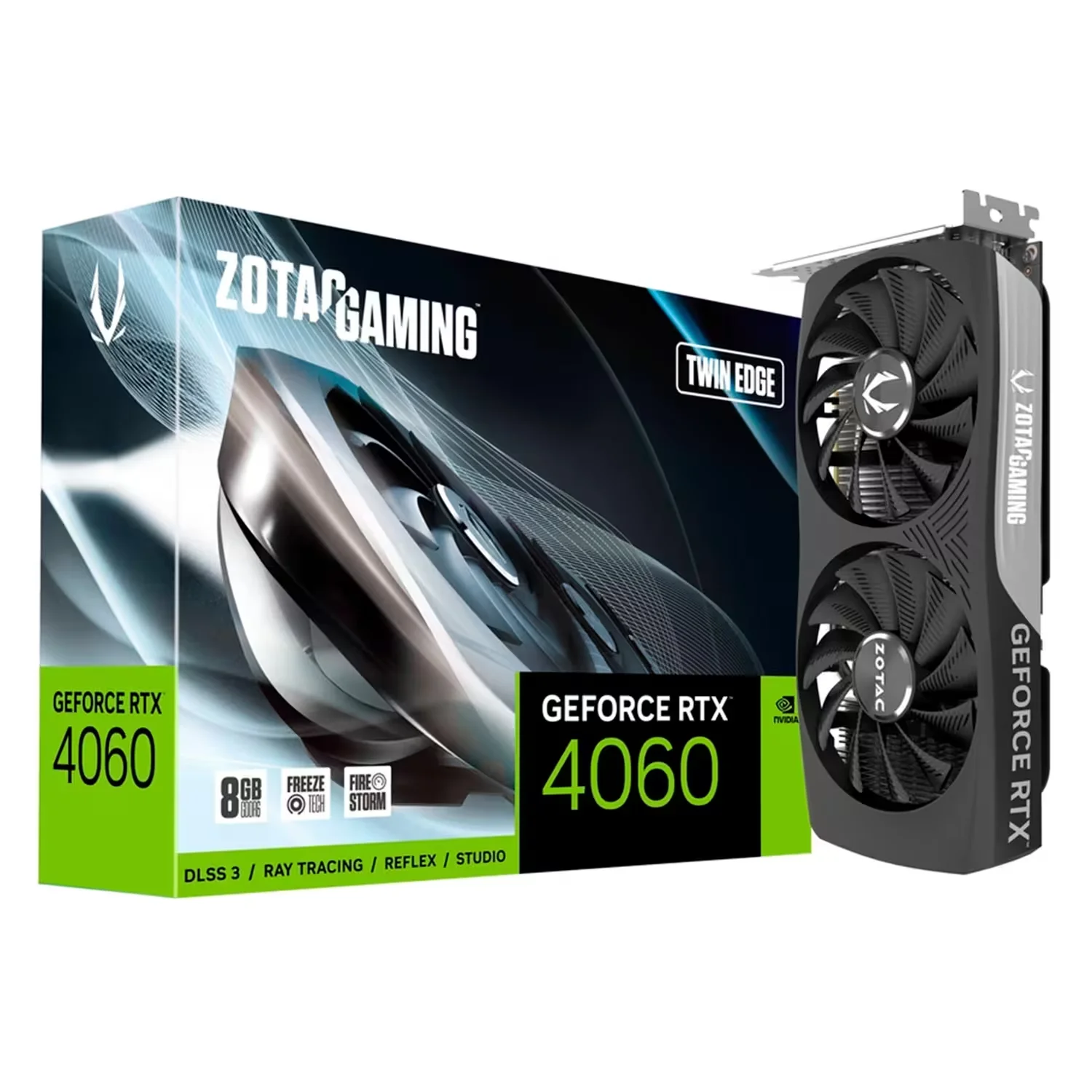 Placa de Vídeo Zotac NVIDIA GeForce Gaming Twin Edge OC RTX 4060 8GB GDDR6 - ZT-D40600H-10M
