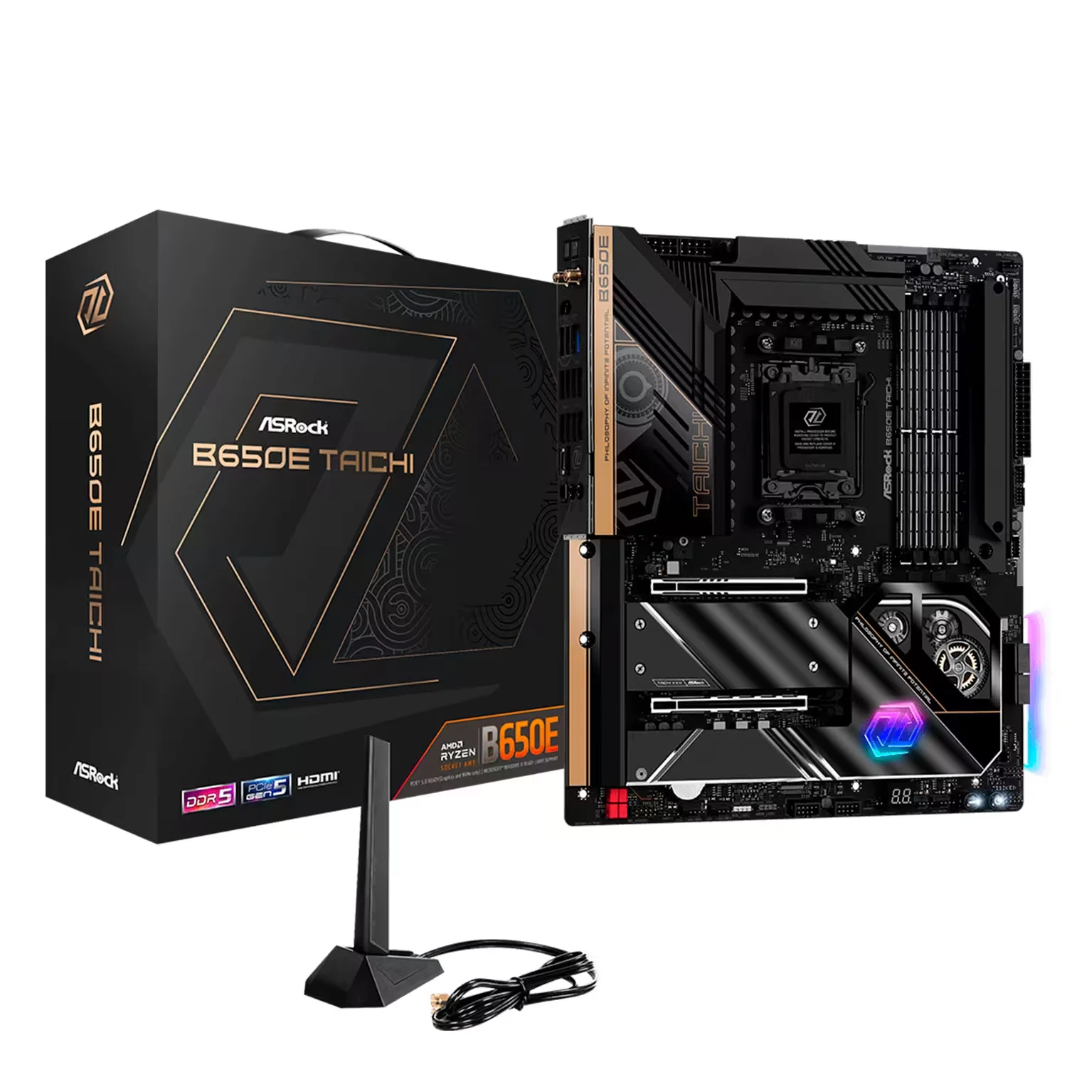 Placa Mãe ASRock B650E Taichi Socket AM5 Chipset AMD B650 DDR5 E-ATX WiFi