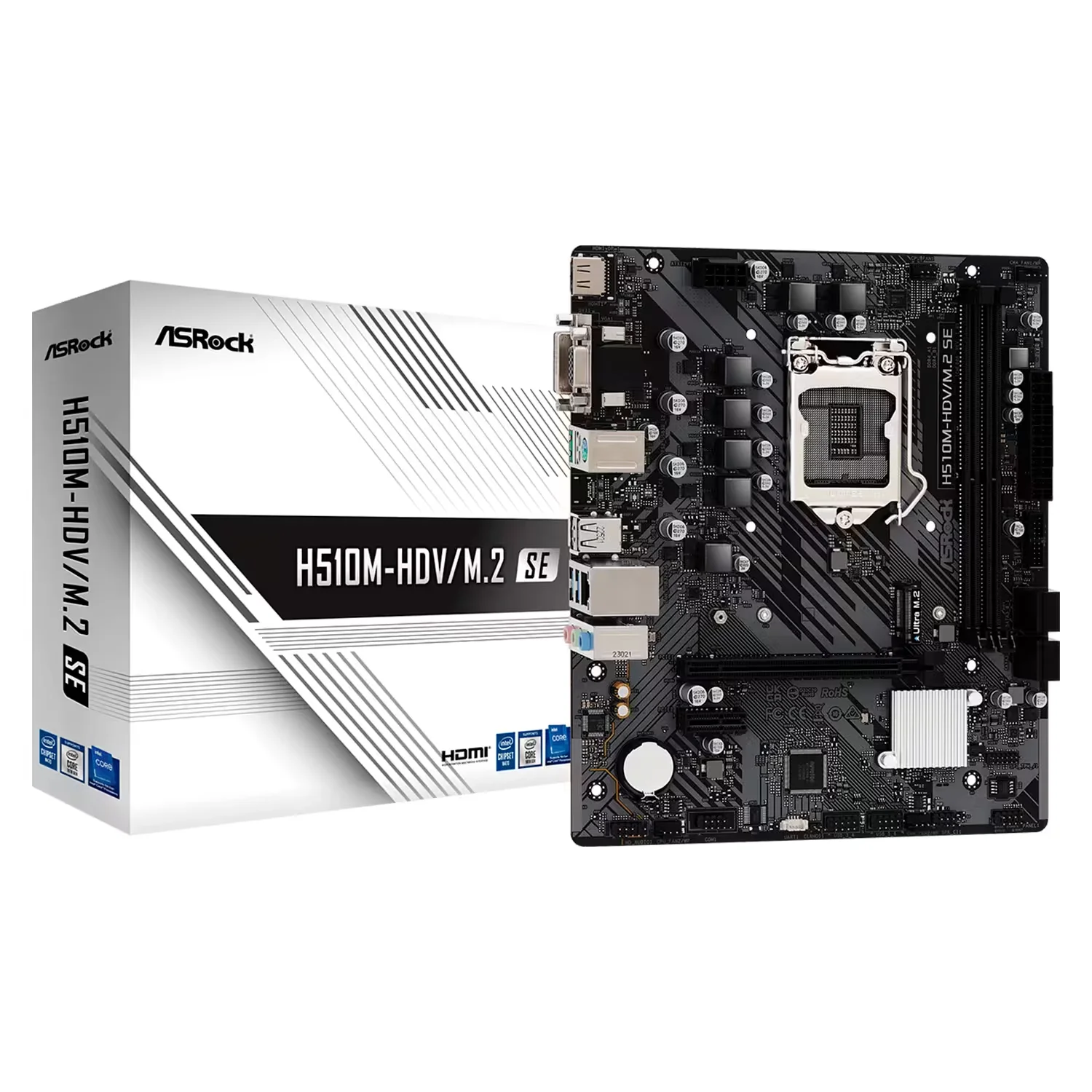 Placa Mãe Asrock H510M-HDV/M.2 SE DDR4 Socket LGA 1200 Chipset Intel H510 Micro ATX