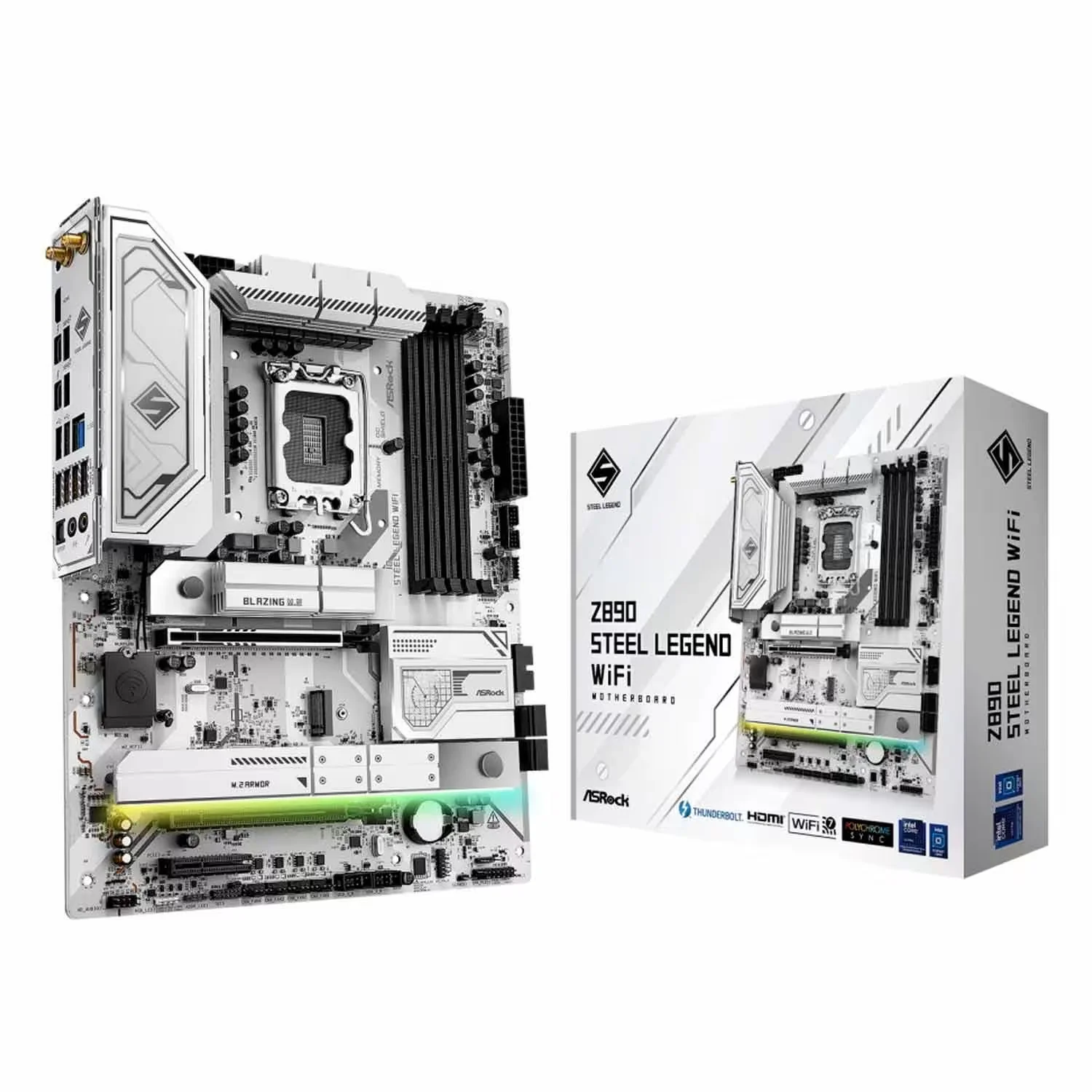 Placa Mãe Asrock Z890 Steel Legend WiFi 4XDDR5 Socket LGA 1851 Chipset Intel Z890 ATX