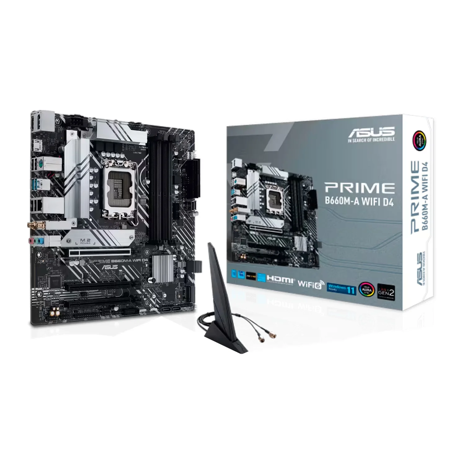 Placa Mãe Asus 660M-A D4 Wi-Fi Socket LGA 1700 Chipset Intel B660 DDR4 Micro ATX