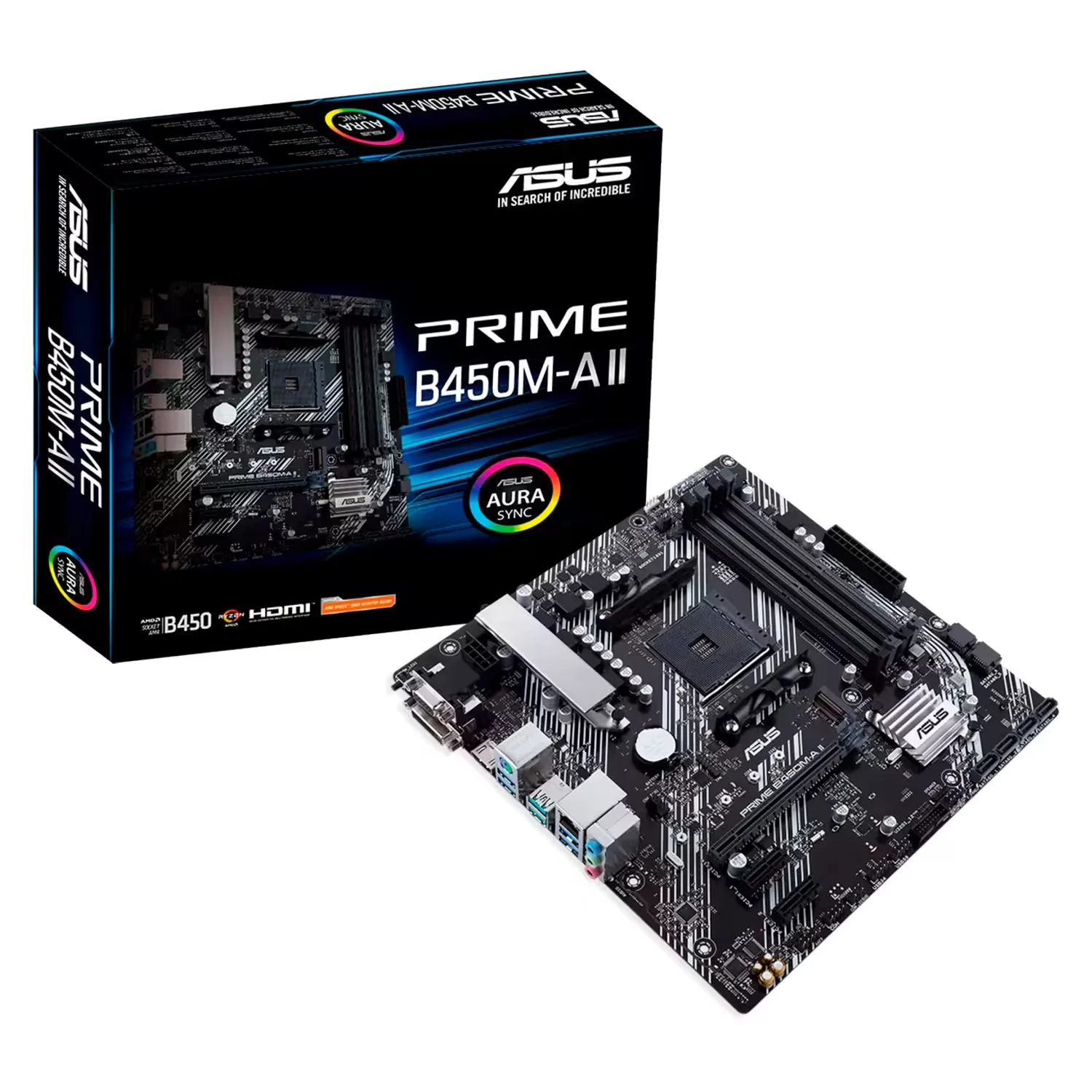 Placa Mãe Asus Prime B450M-A II Socket AM4 Chipset AMD B450 DRR4 Micro ATX