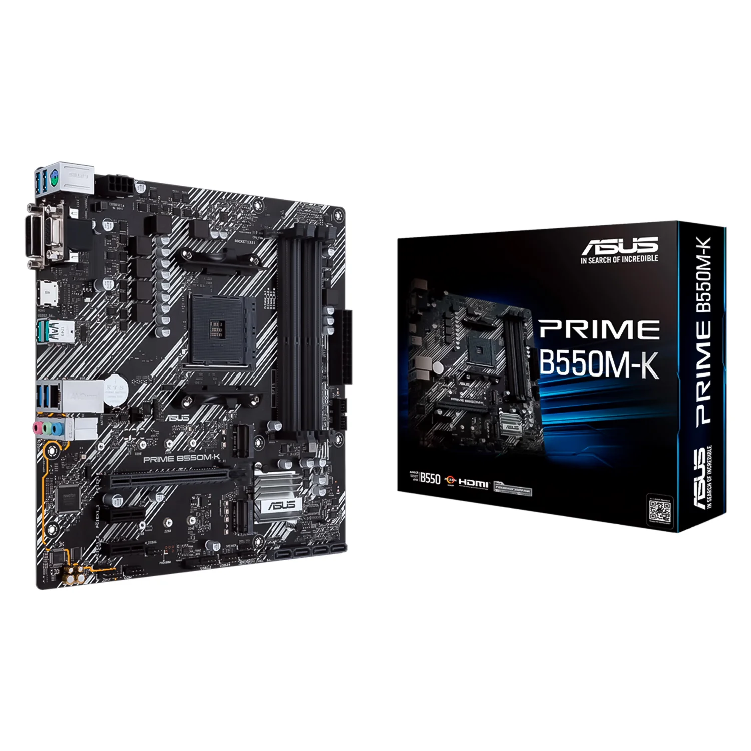 Placa Mãe Asus Prime B550M-K Socket AM4 Chipset AMD B550 DDR4 Micro ATX