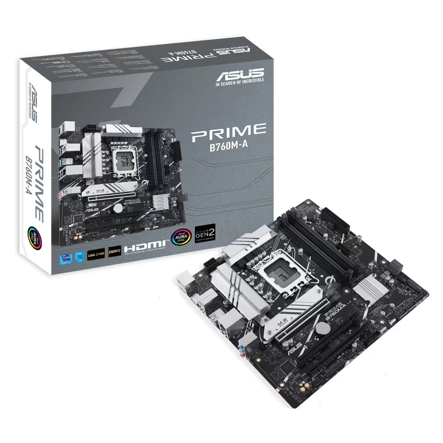 Placa Mãe Asus Prime B760M-A-CSM Socket LGA 1700 Chipset Intel B760 DDR5 Micro ATX