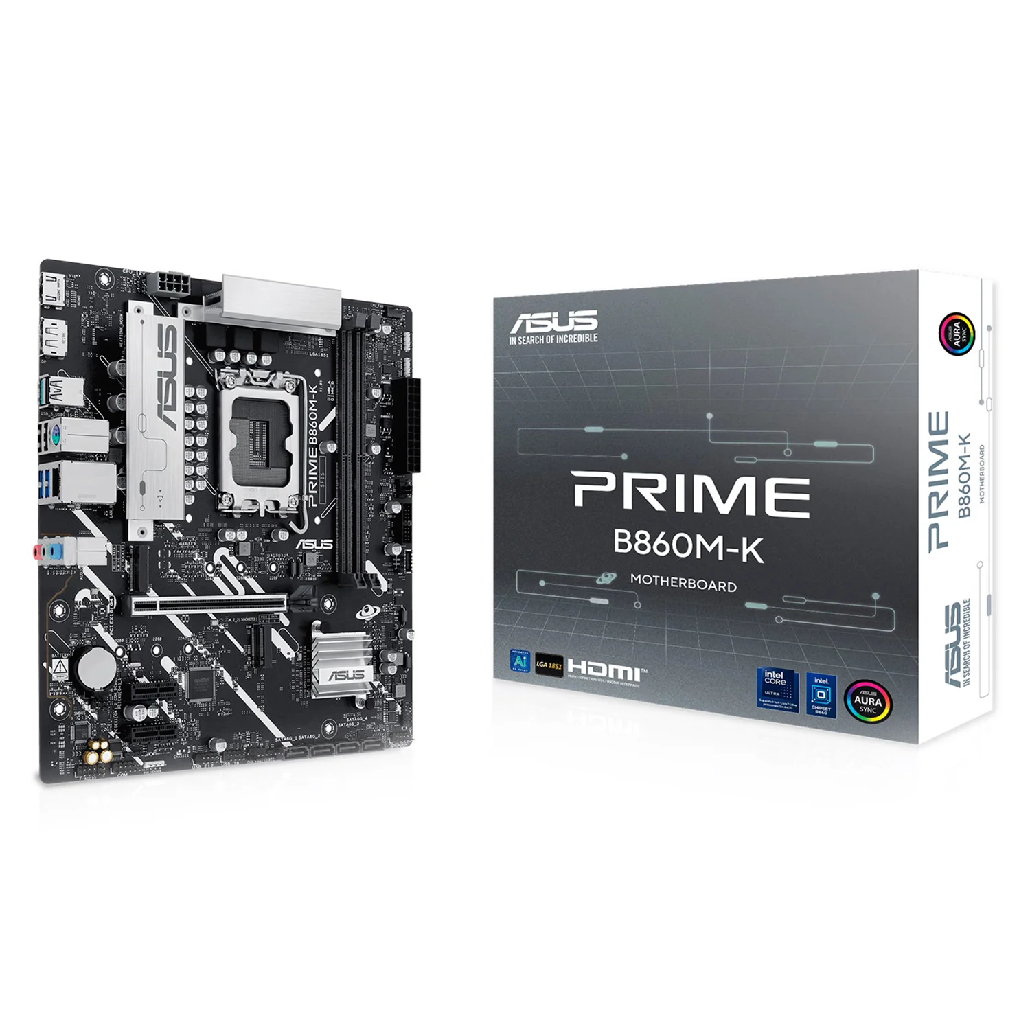 Placa Mãe Asus Prime B860M-K OC Socket LGA 1851 Chipset Intel B860 DDR5 Micro ATX