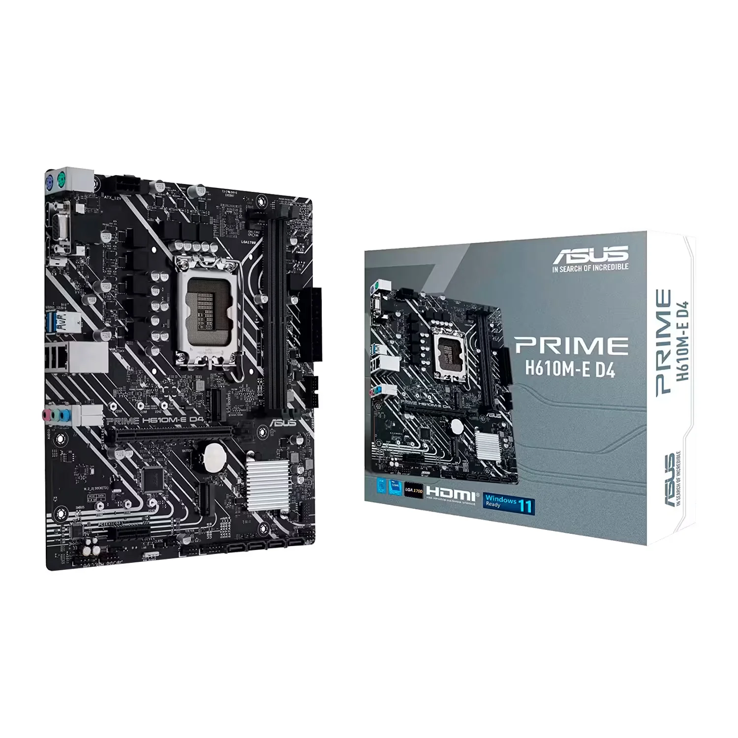 Placa Mãe Asus Prime H610M-E D4 DDR4 Socket LGA 1700 Chipset Intel H610 Micro ATX