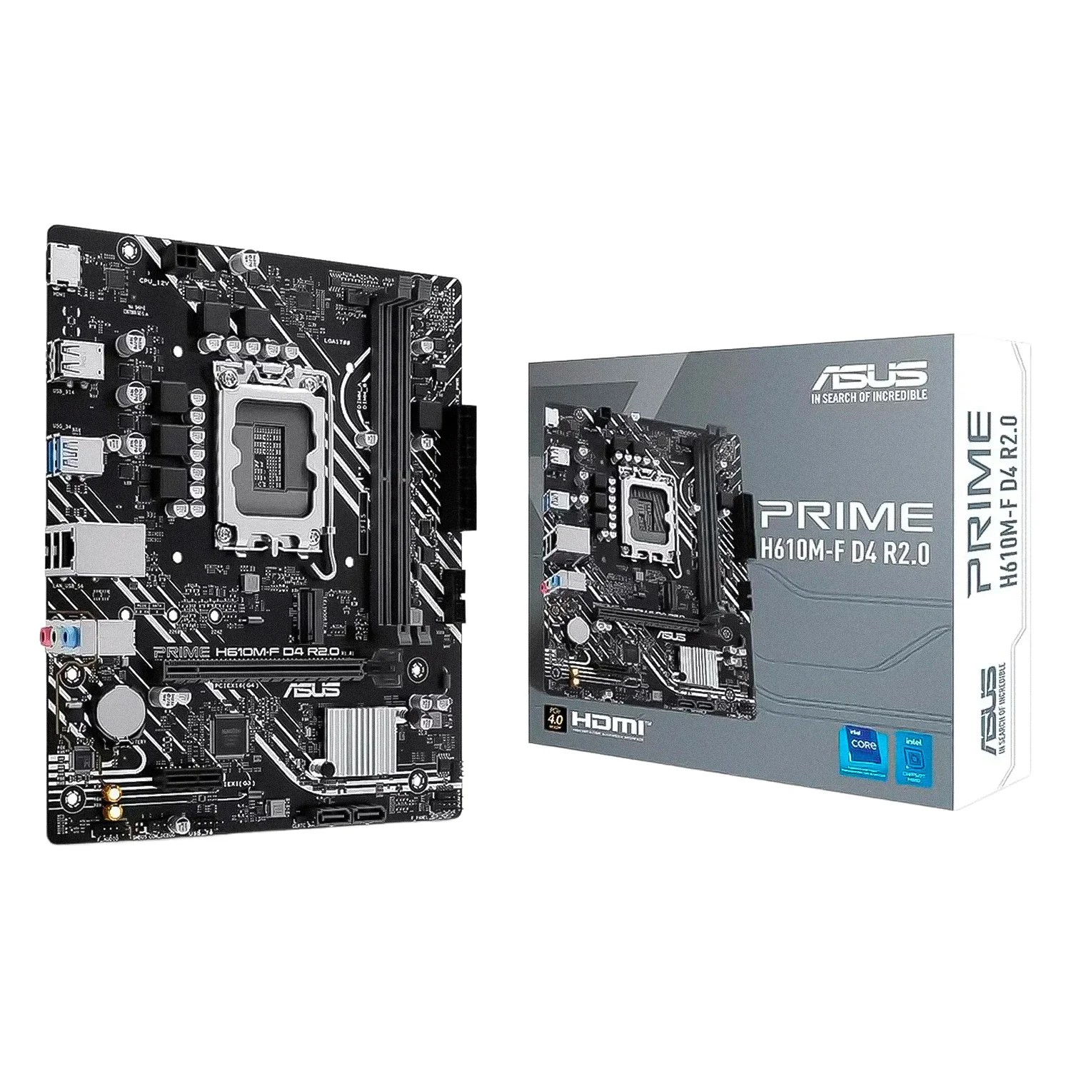 Placa Mãe Asus Prime H610M-F D4 R2.0  Socket LGA 1700 Chipset Intel G610 DDR4 Micro ATX