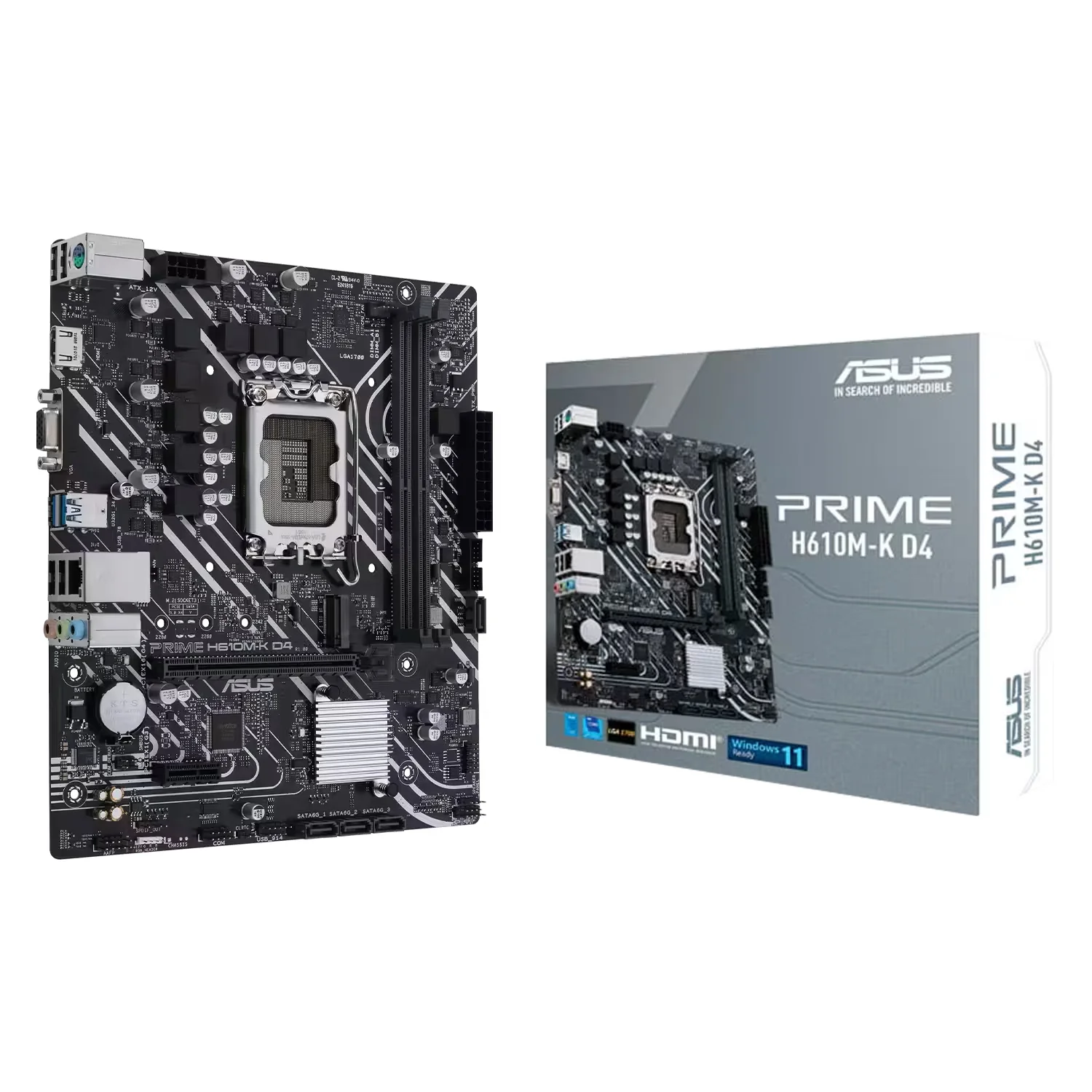 Placa Mãe Asus Prime H610M-K D4 Socket LGA 1700 Chipset Intel H610 DDR4 Micro ATX