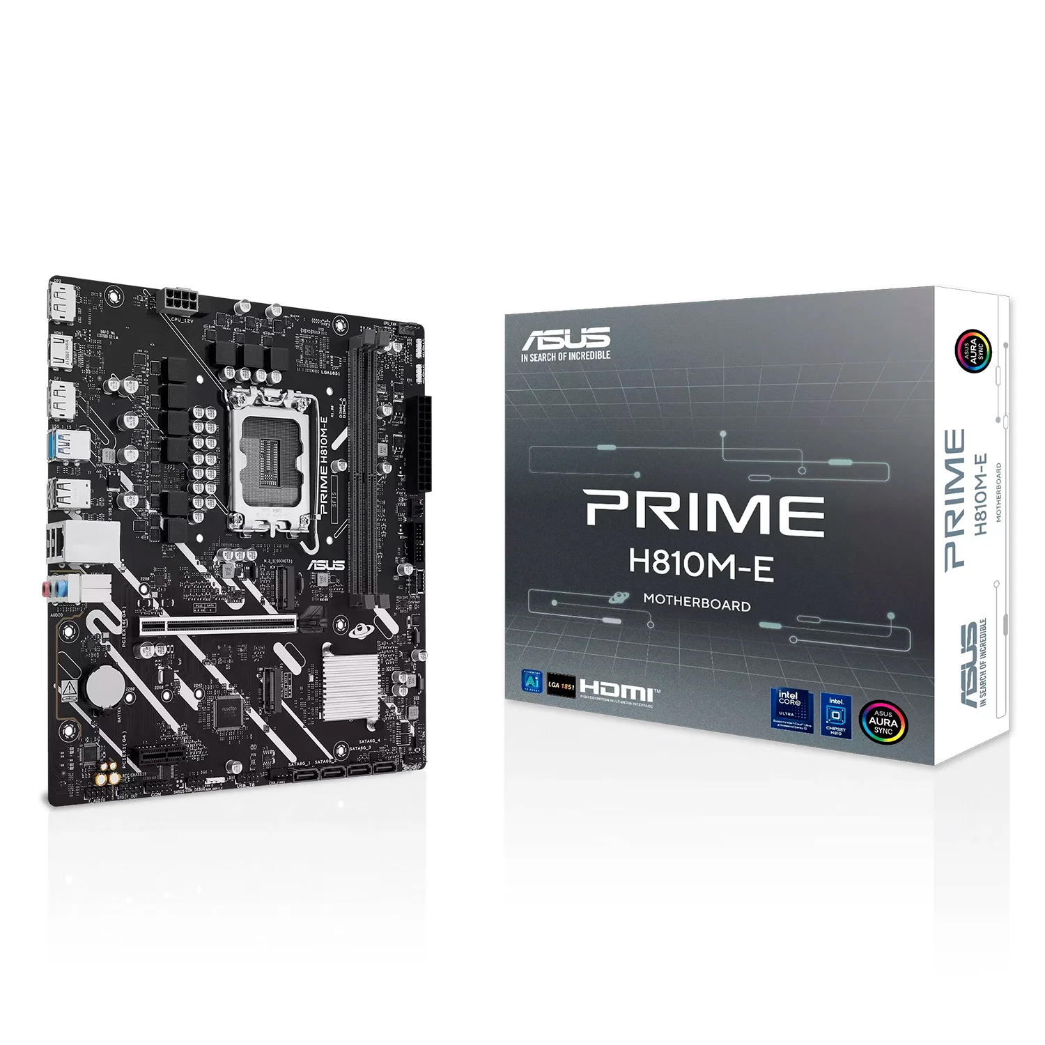 Placa Mãe Asus Prime H810M-E Socket LGA 1851 Chipset Intel H810 DDR5 Micro ATX