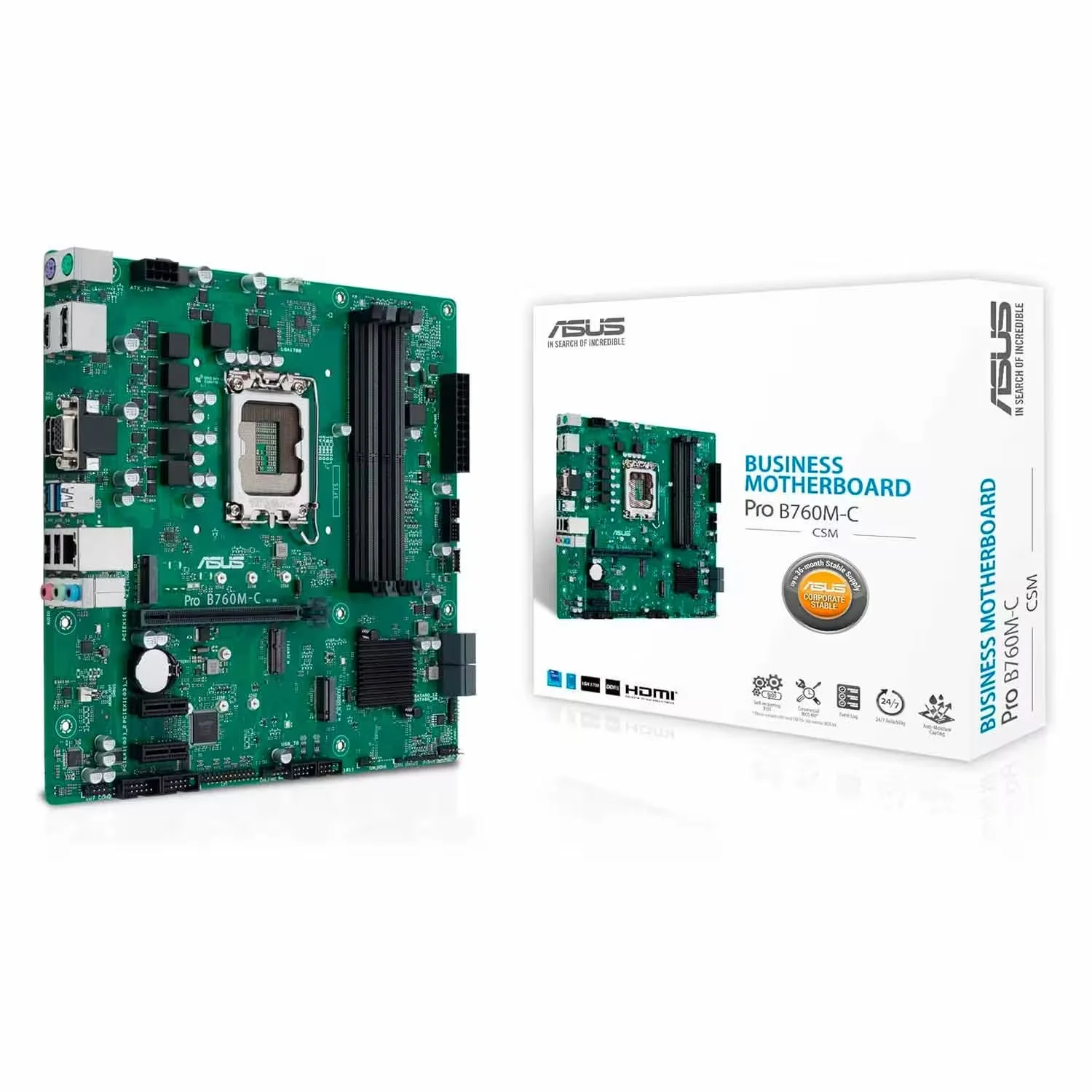 Placa Mãe Asus Pro B760M-C CSM DDR5 Socket LGA 1700 Chipset B760 Micro ATX