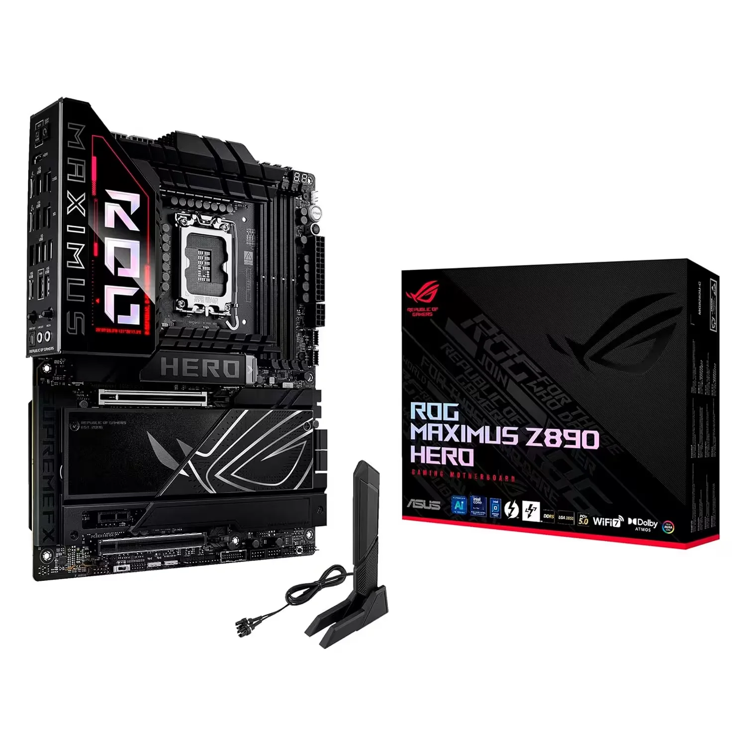 Placa Mãe Asus Rog Maximus Z890 Hero WiFi 2XDDR5 Socket LGA 1851 Chipset Z890 ATX