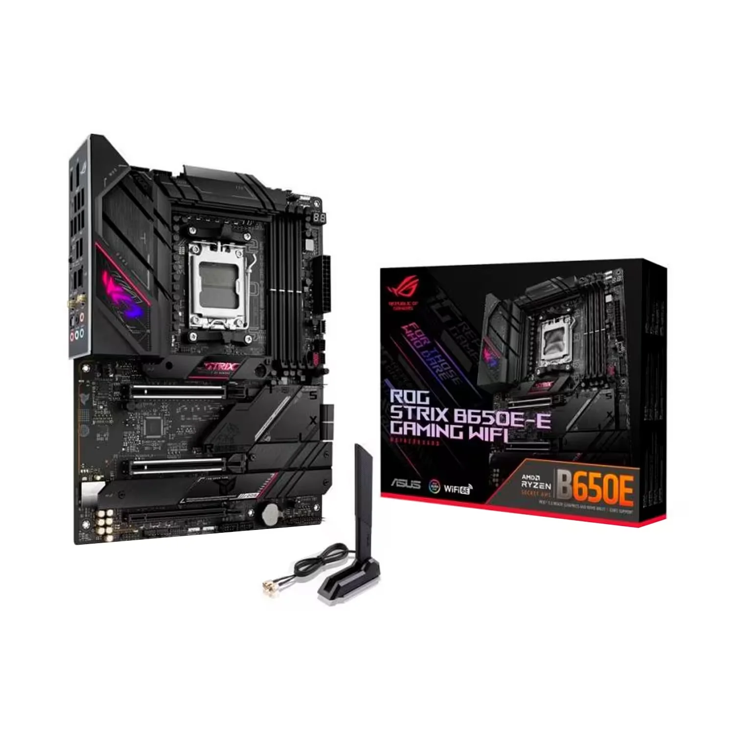 Placa Mãe Asus Rog Strix B650E-E Gaming Wi-Fi Socket AM5 Chipset AMD B650 DDR5 ATX